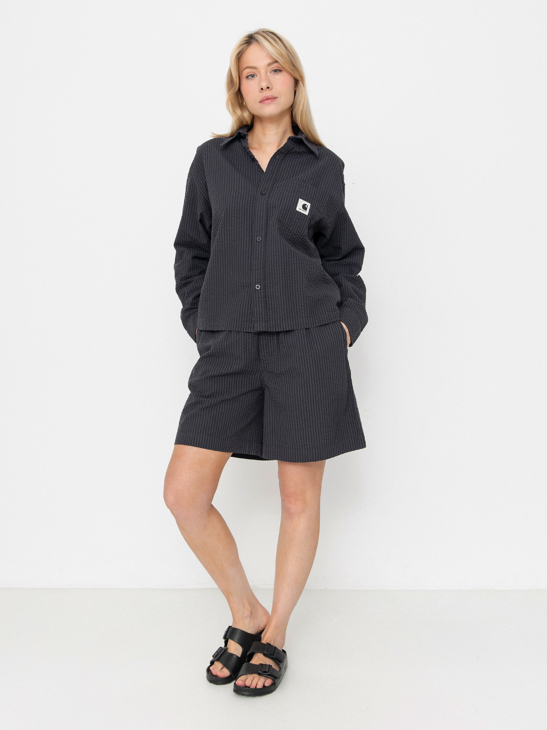 u0421u043eu0440u043eu0447u043au0430 Carhartt WIP Toland Wmn (toland stripe/black)