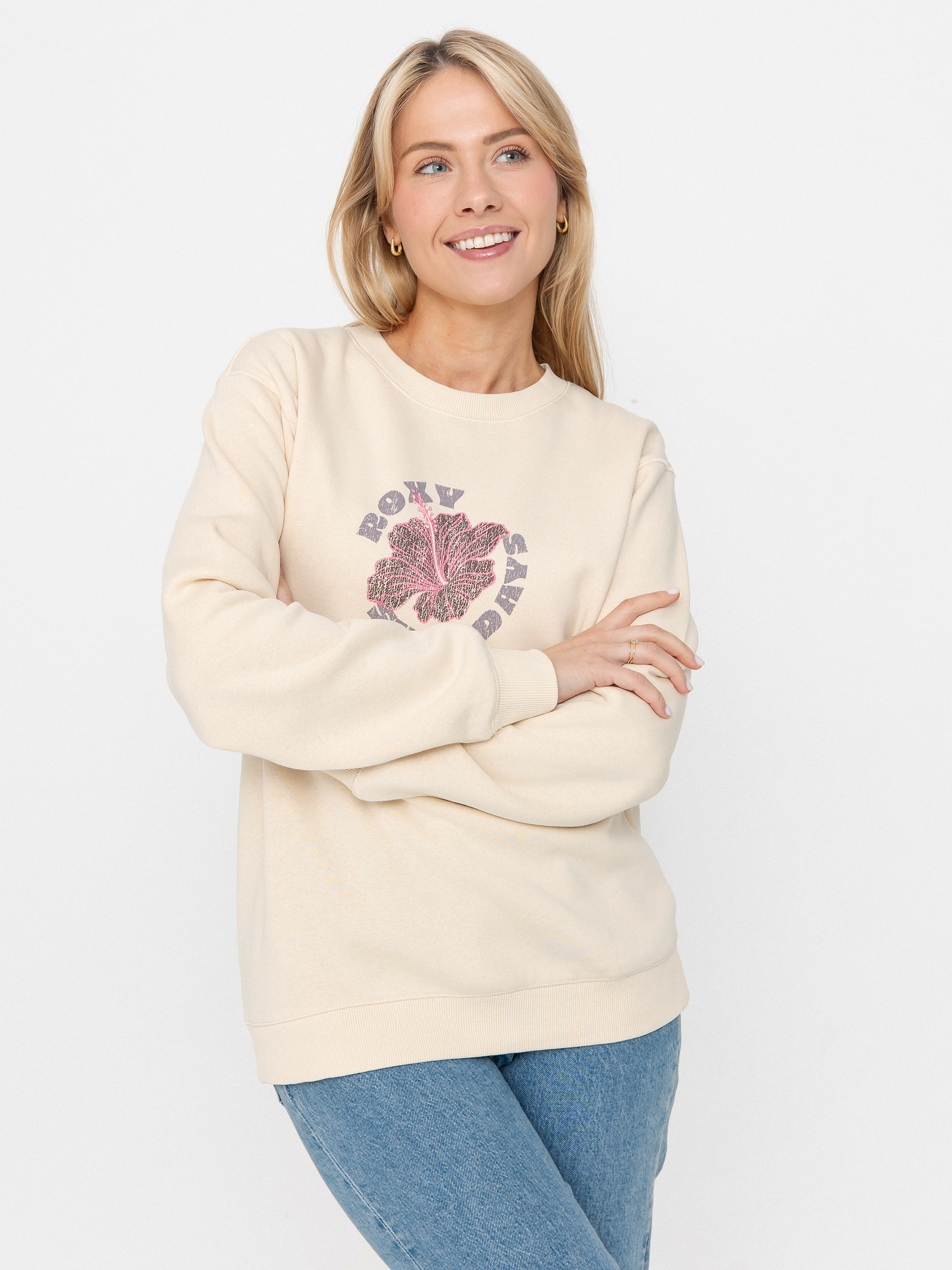 Світшот Roxy Surf Stoked Crew Brushed Vint Wmn (parchment)