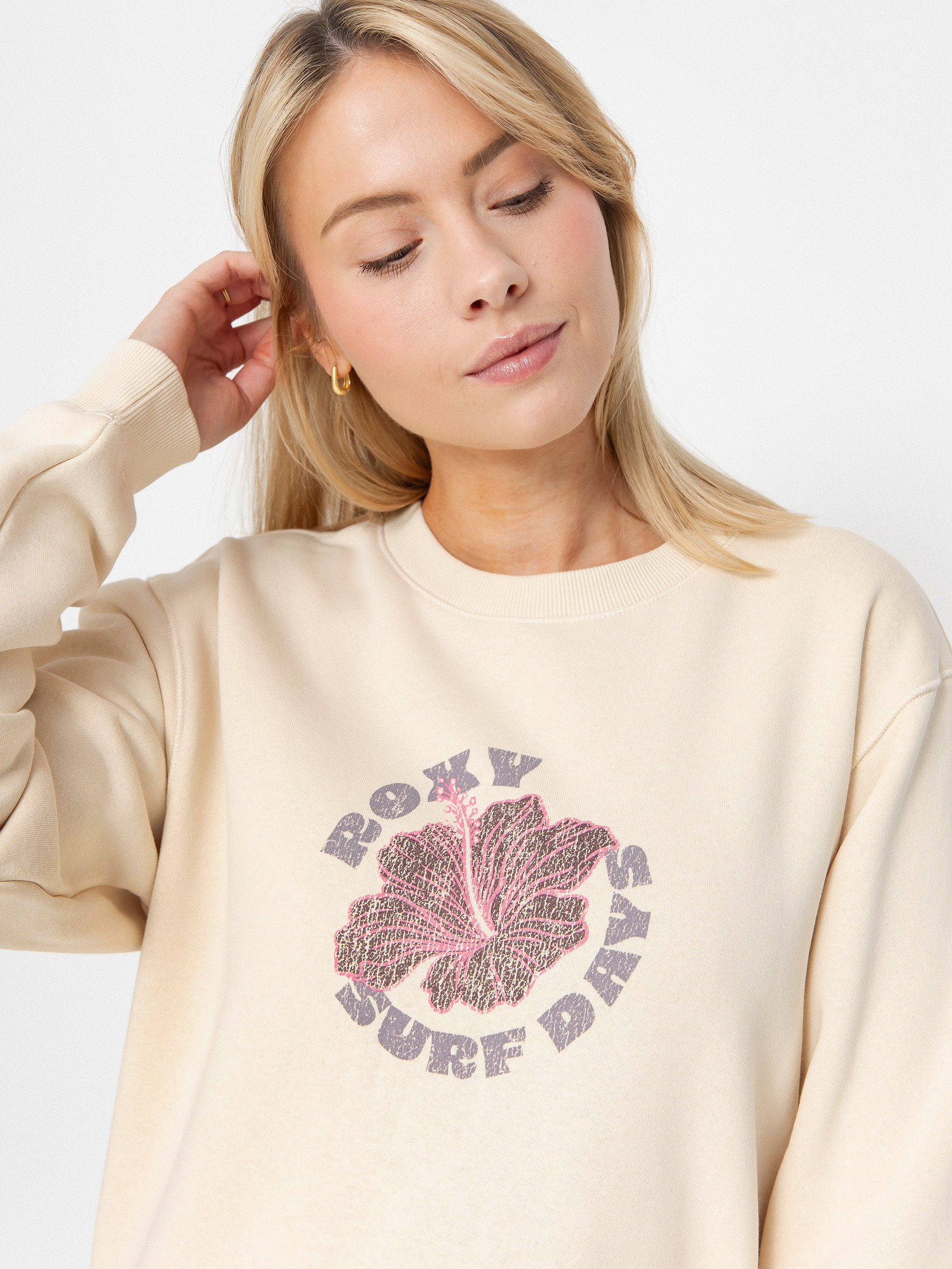 Світшот Roxy Surf Stoked Crew Brushed Vint Wmn (parchment)