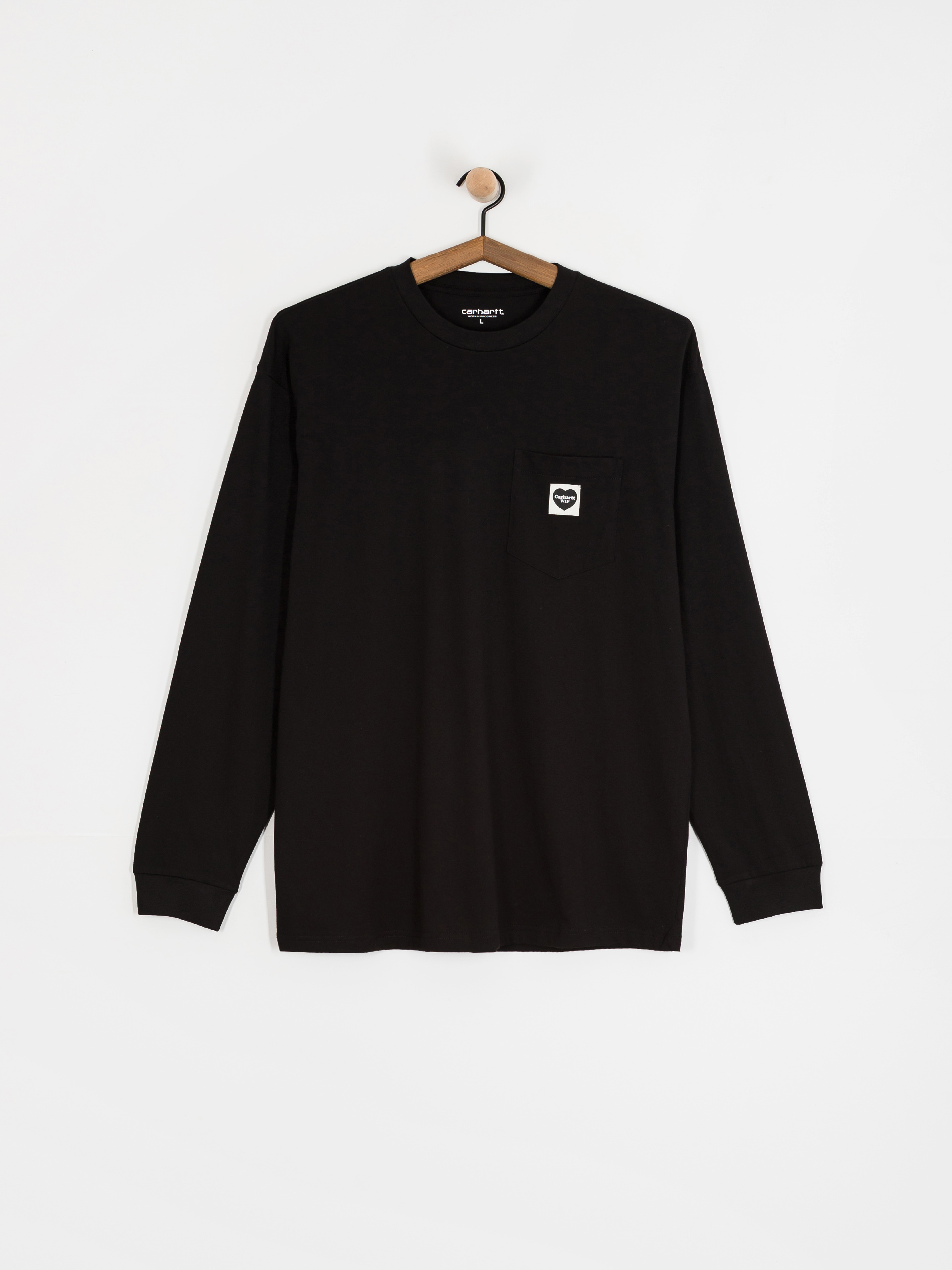 Лонгслів Carhartt WIP Pocket Heart (black/black)
