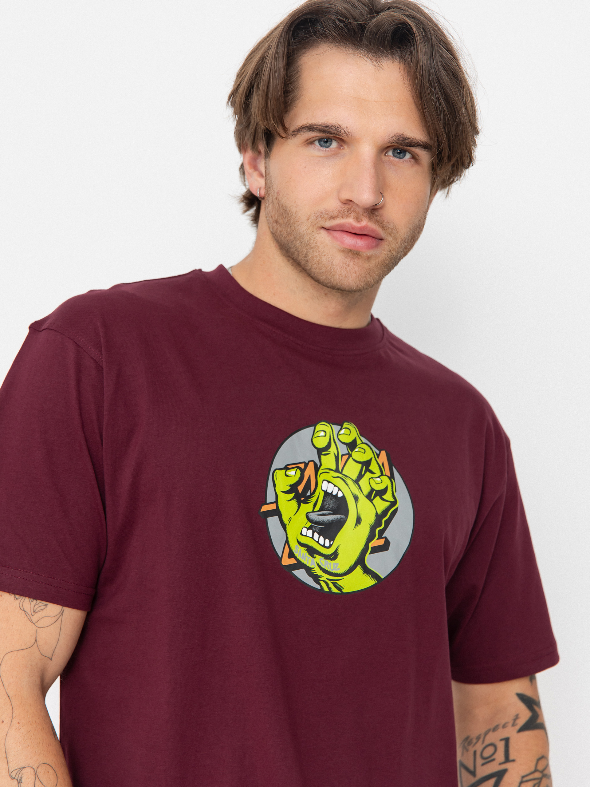 Футболка Santa Cruz Hand Dot Front (dark cherry)