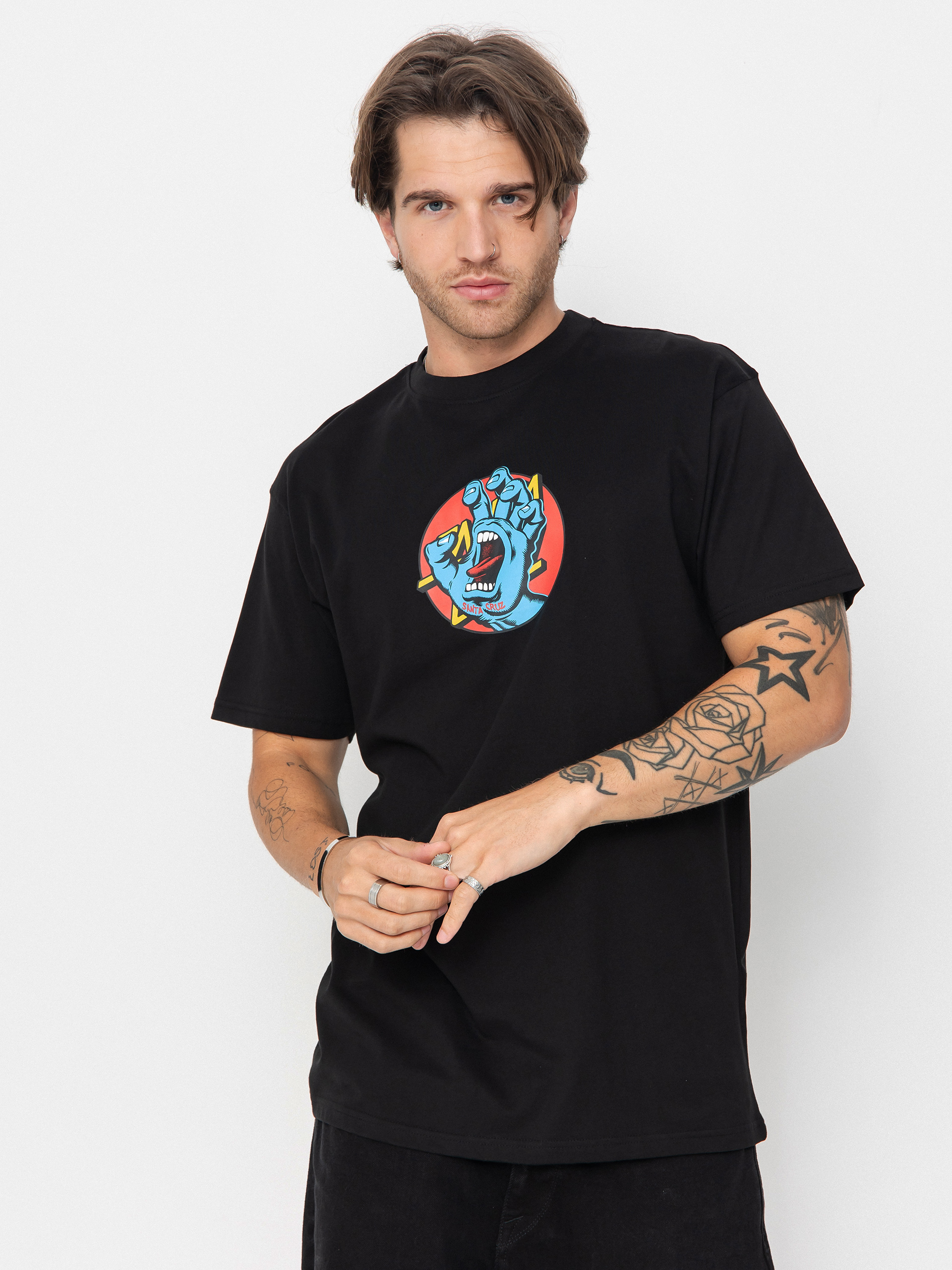 Футболка Santa Cruz Hand Dot Front (black)