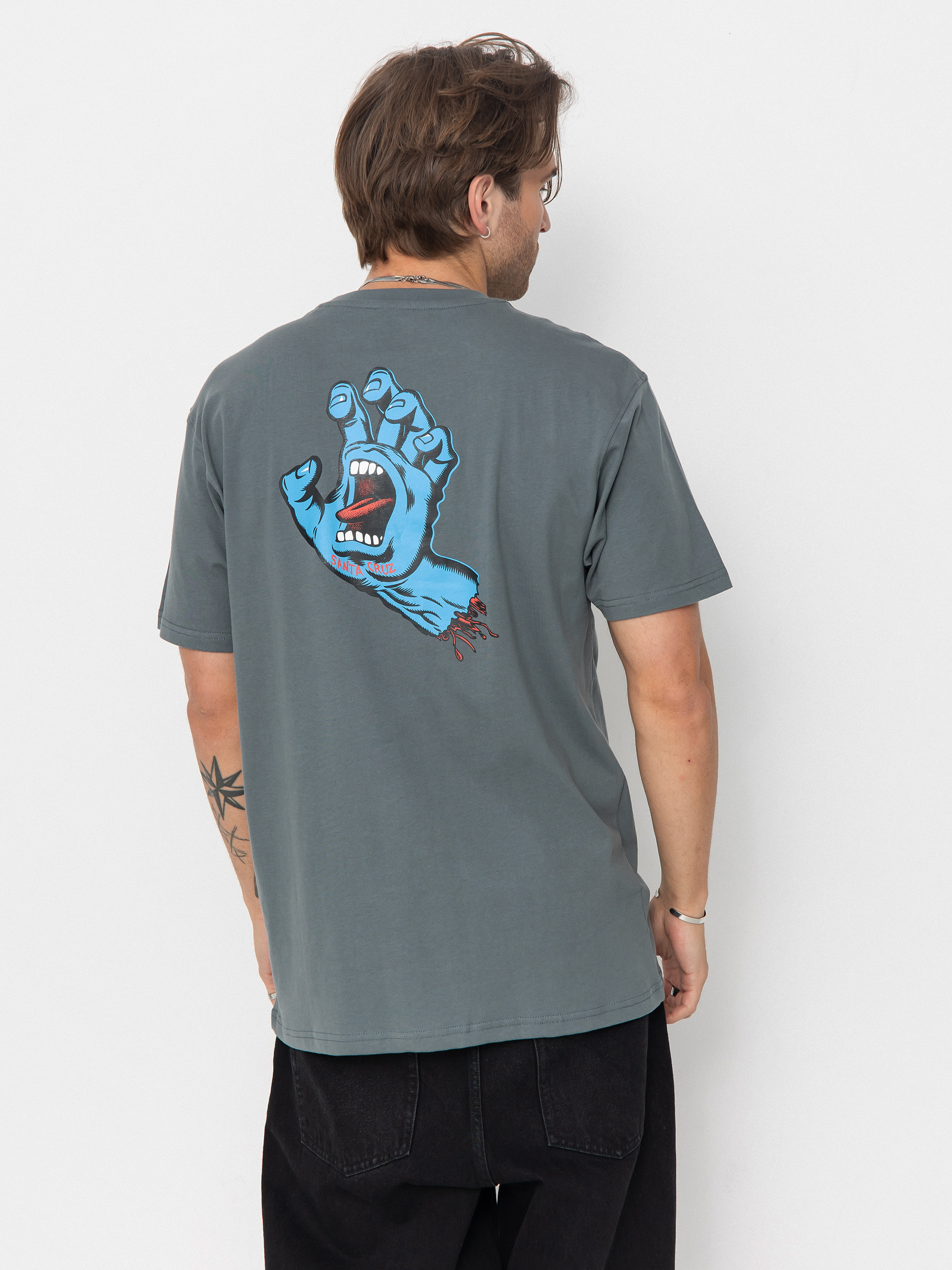 Футболка Santa Cruz Screaming Hand Chest (storm grey)