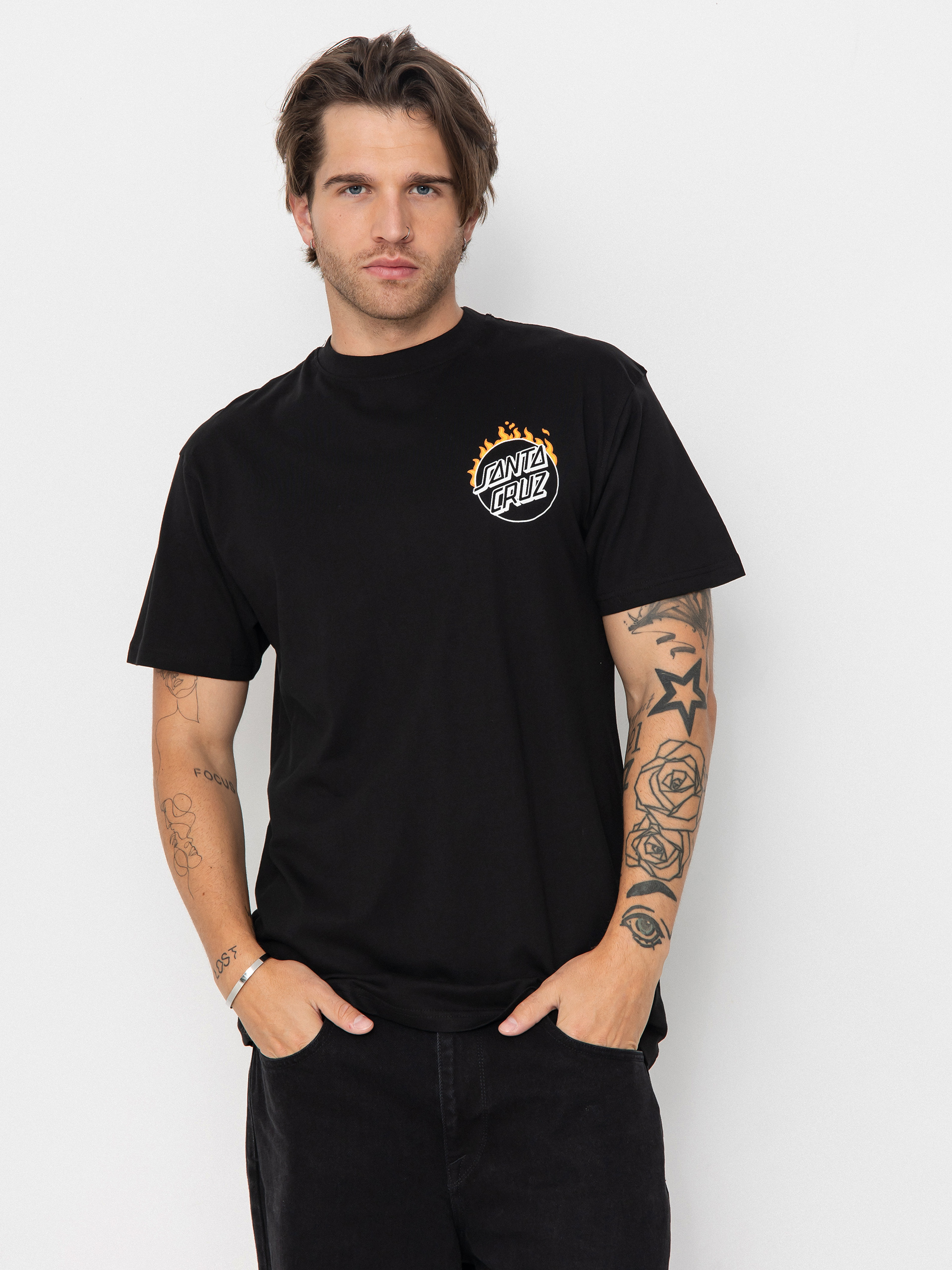 Футболка Santa Cruz Burnt Opus Ovrszd (black)