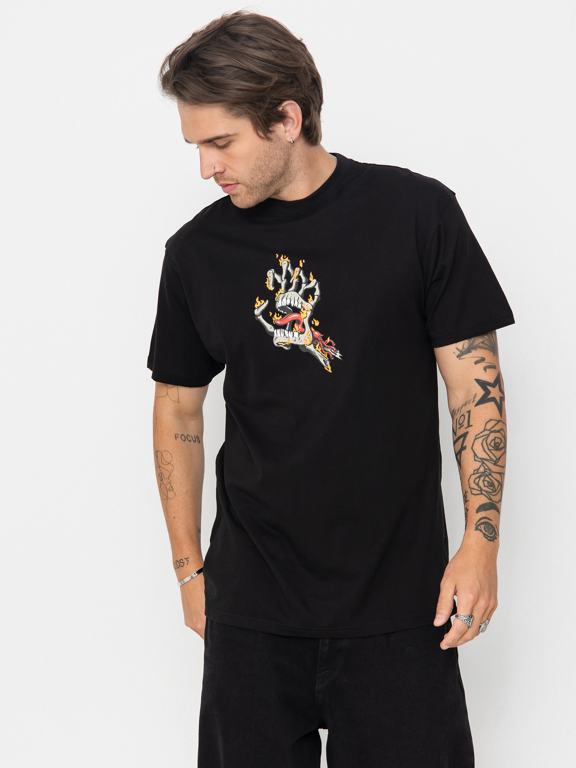 Футболка Santa Cruz Burnt Bone Hand (black)