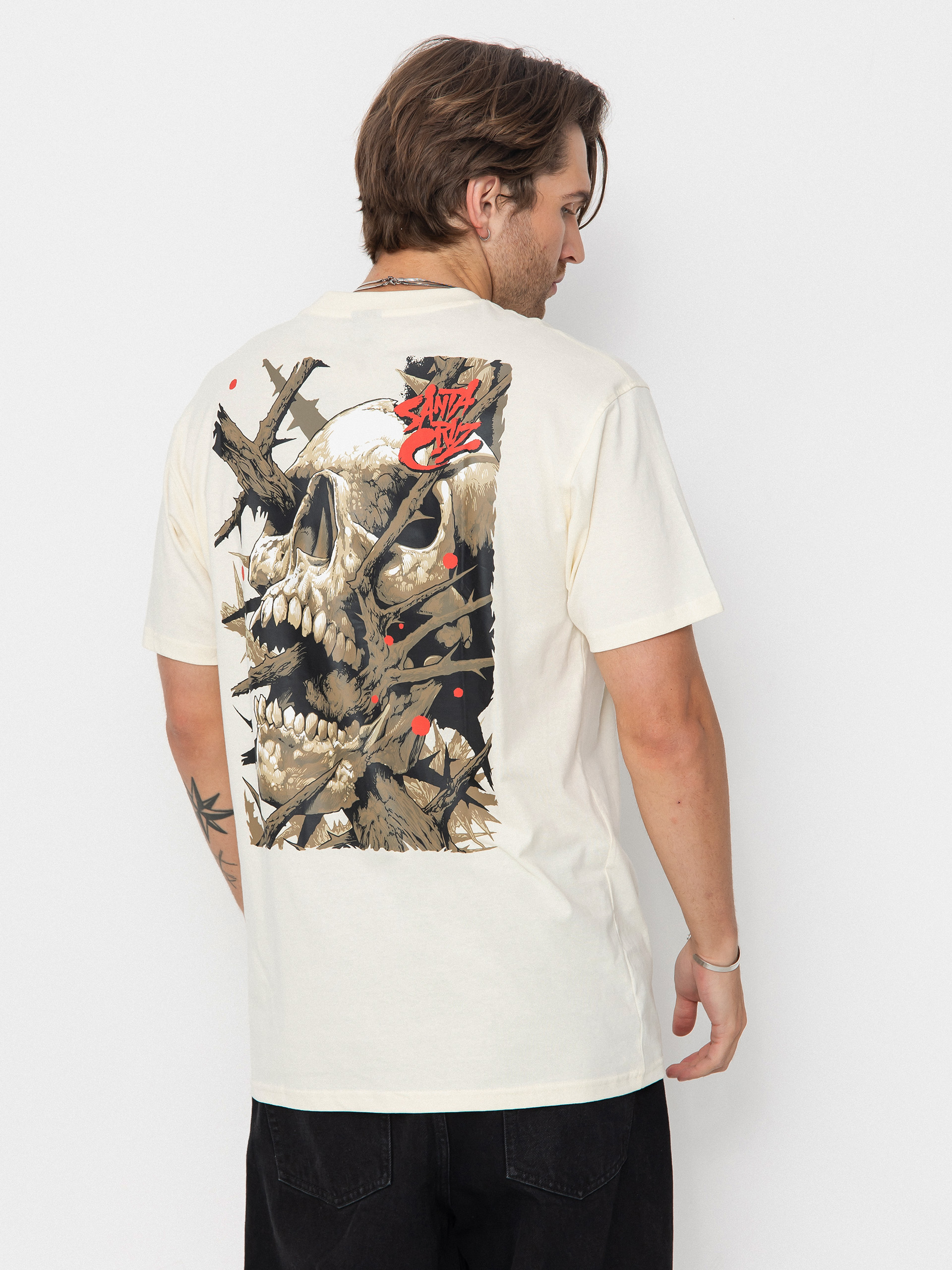 Футболка Santa Cruz Pace Deathtrap (unbleached cotton)