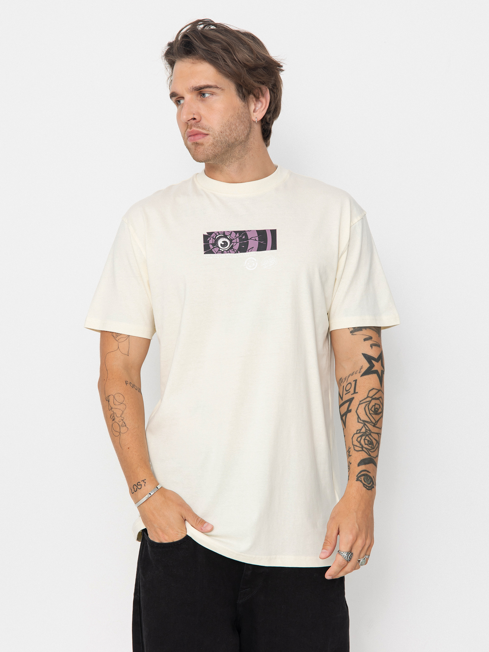 Футболка Santa Cruz Roskopp Dissect Strip (unbleached cotton)