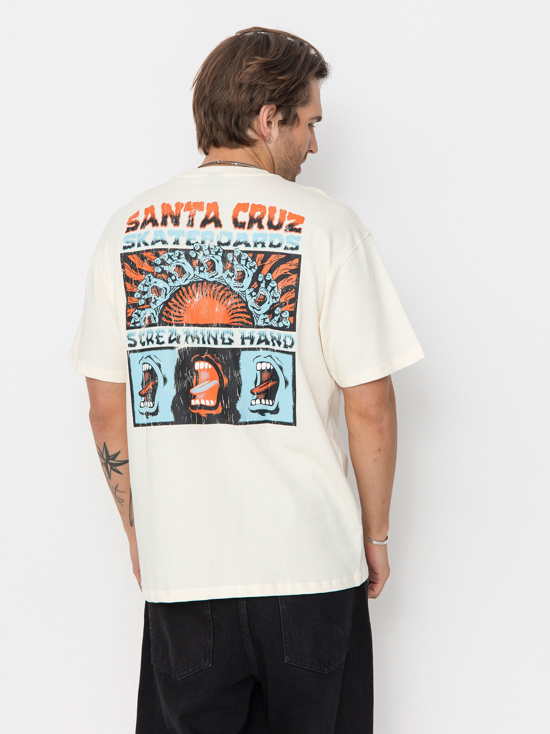 Футболка Santa Cruz VTG Screaming Connect (unbleached cotton)