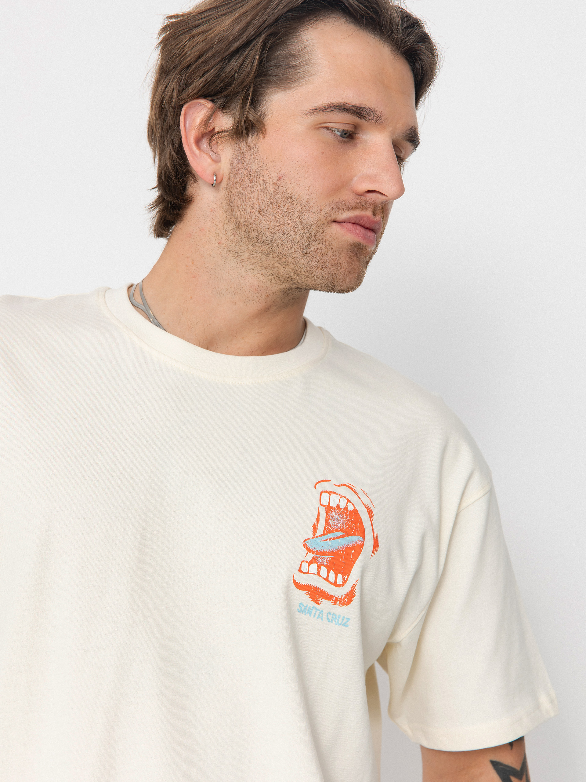 Футболка Santa Cruz VTG Screaming Connect (unbleached cotton)