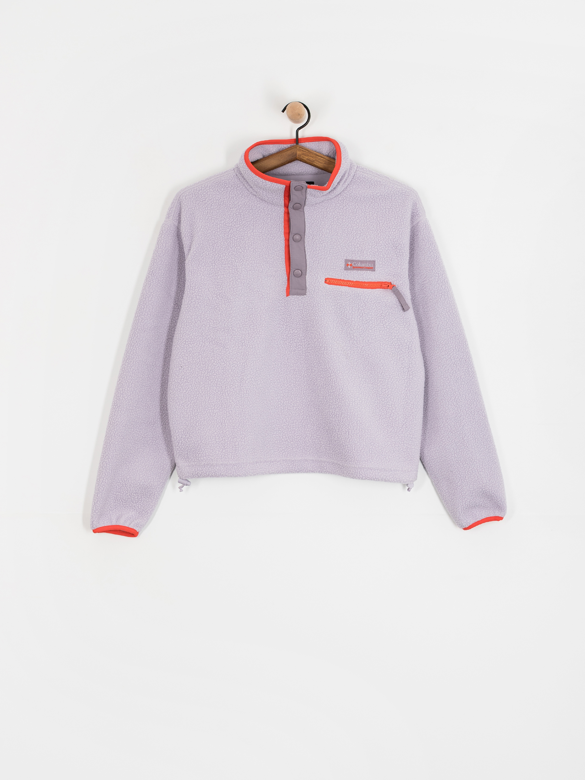 Флісовий светр Columbia Helvetia II Cropped Half Snap Wmn (lavender pearl/shale purple/zing)