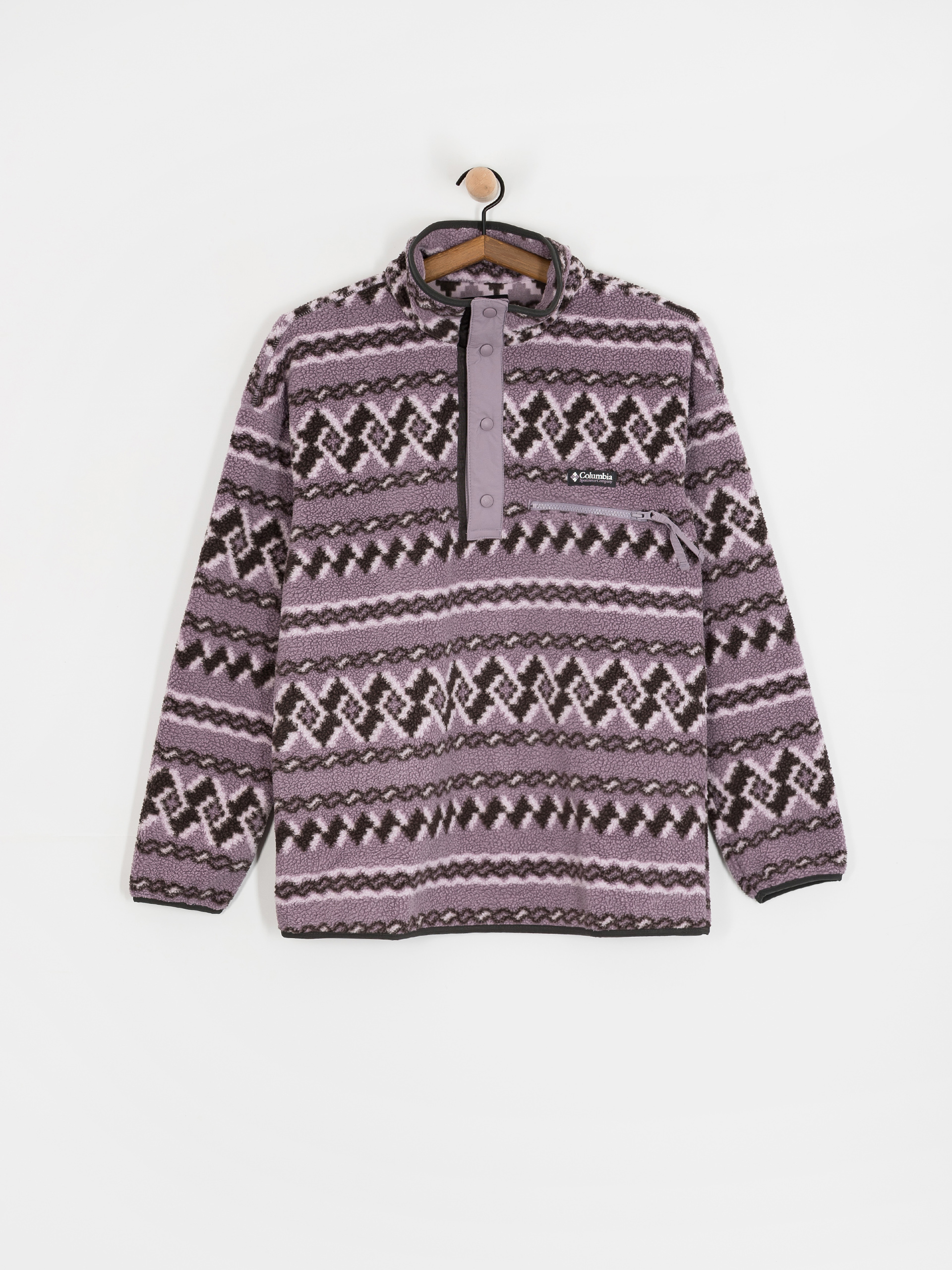 Флісовий светр Columbia Helvetia II Printed Half Snap (shale purple knitknot)