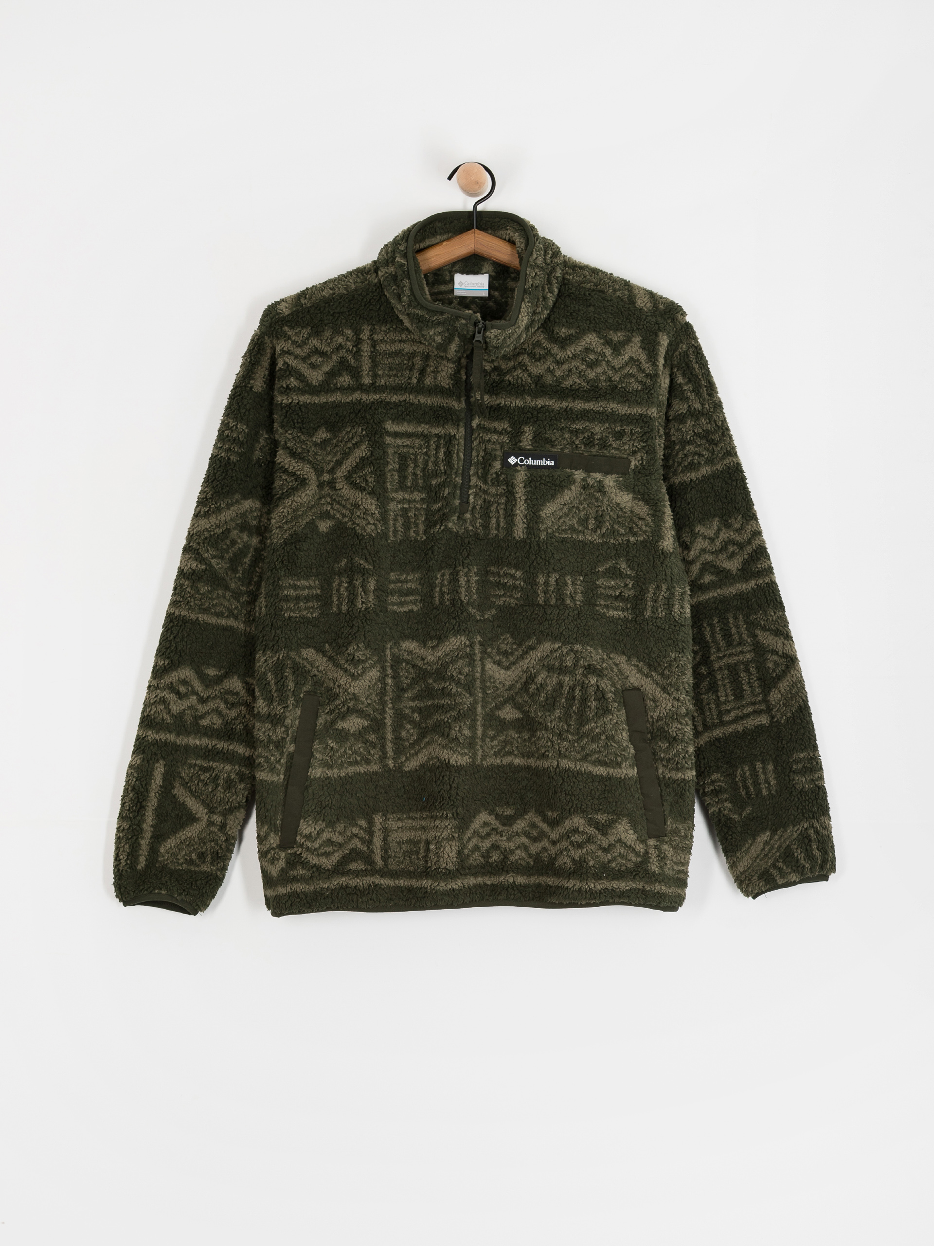 Чоловічий Флісовий светр Columbia Rugged Ridge High Pile Half Zip (greenscape deschutes days)