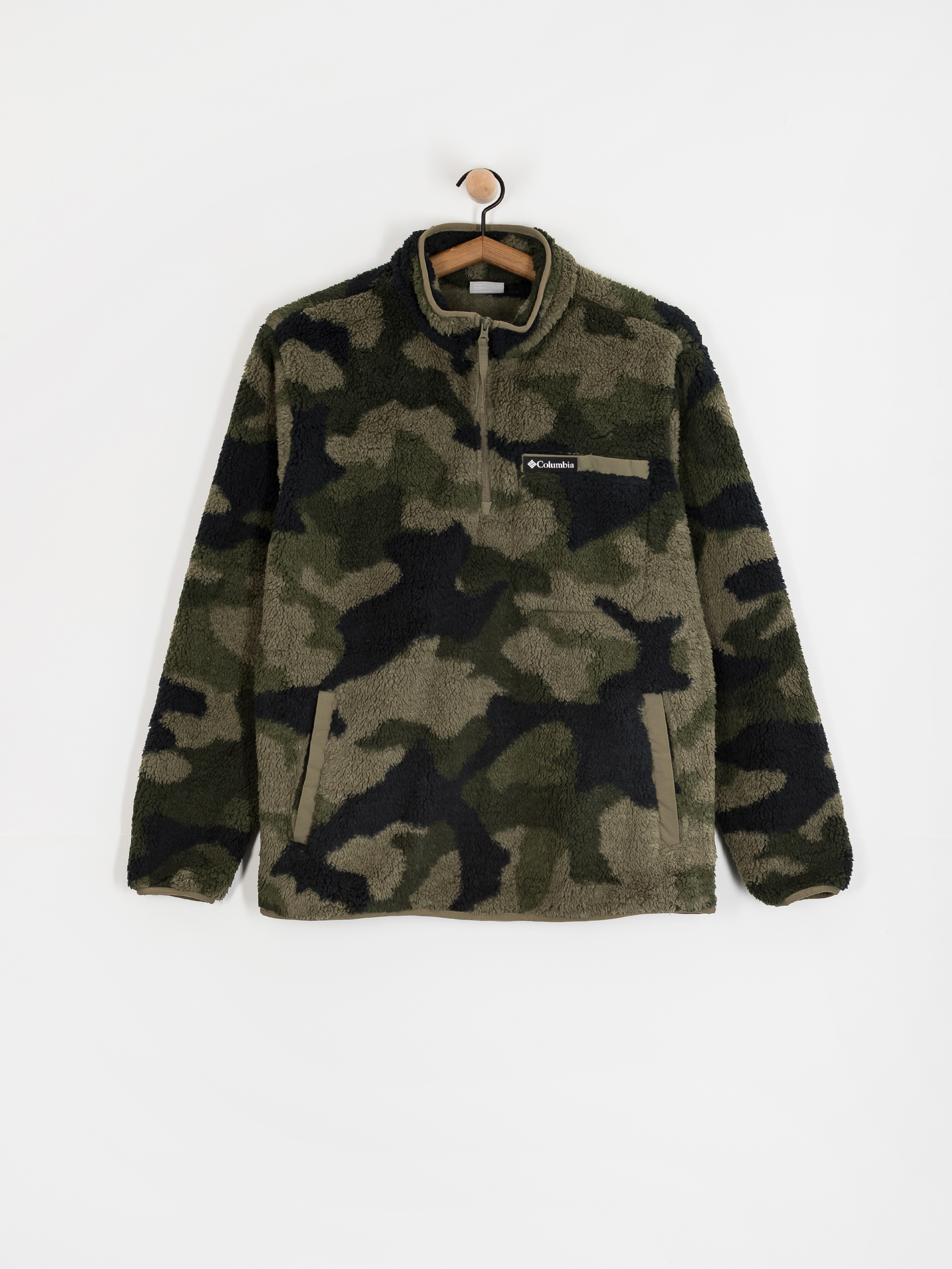 Флісовий светр Columbia Rugged Ridge High Pile Half Zip (stone green mod camo)