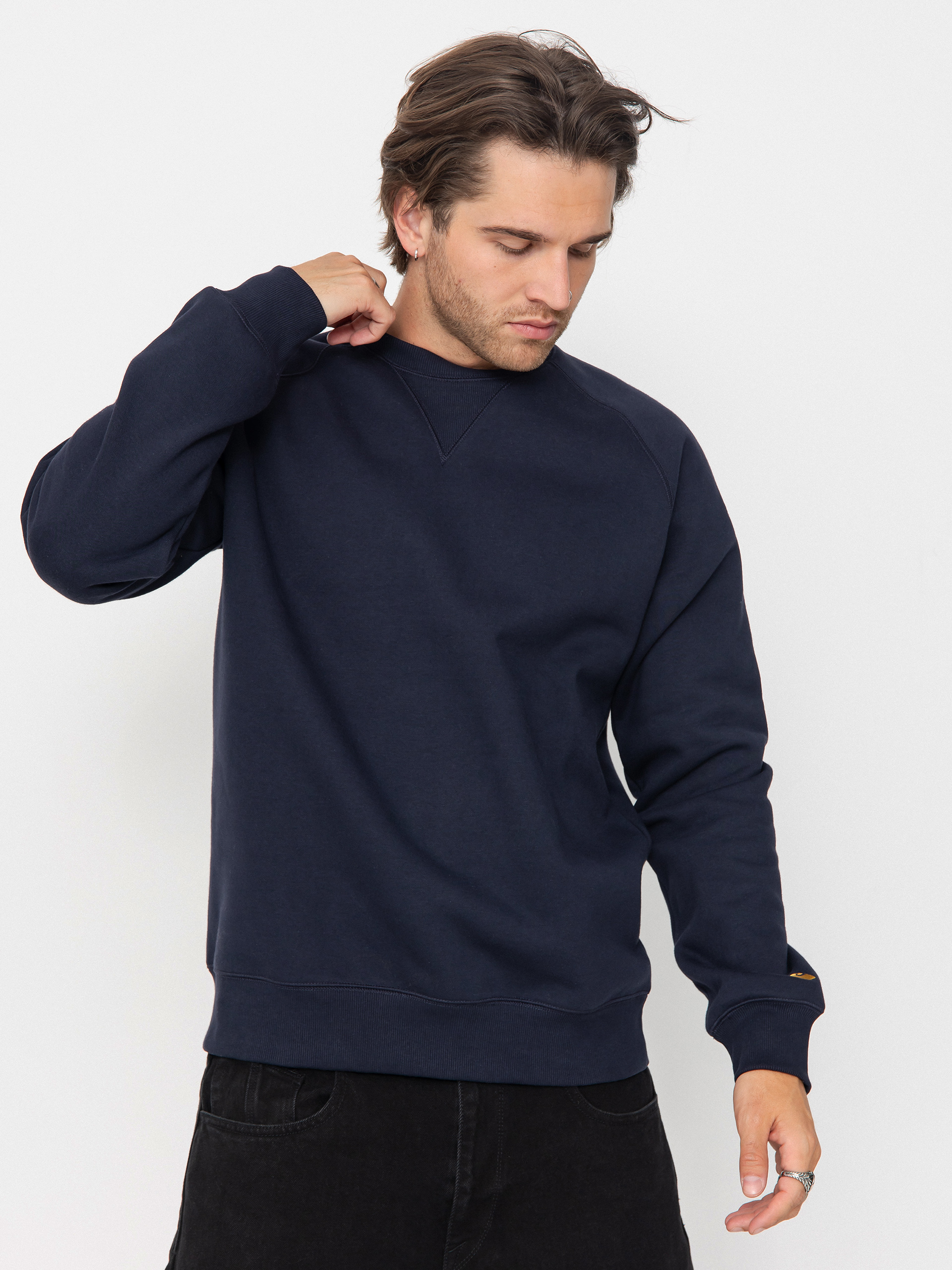 Світшот Carhartt WIP Chase (dark navy/gold)