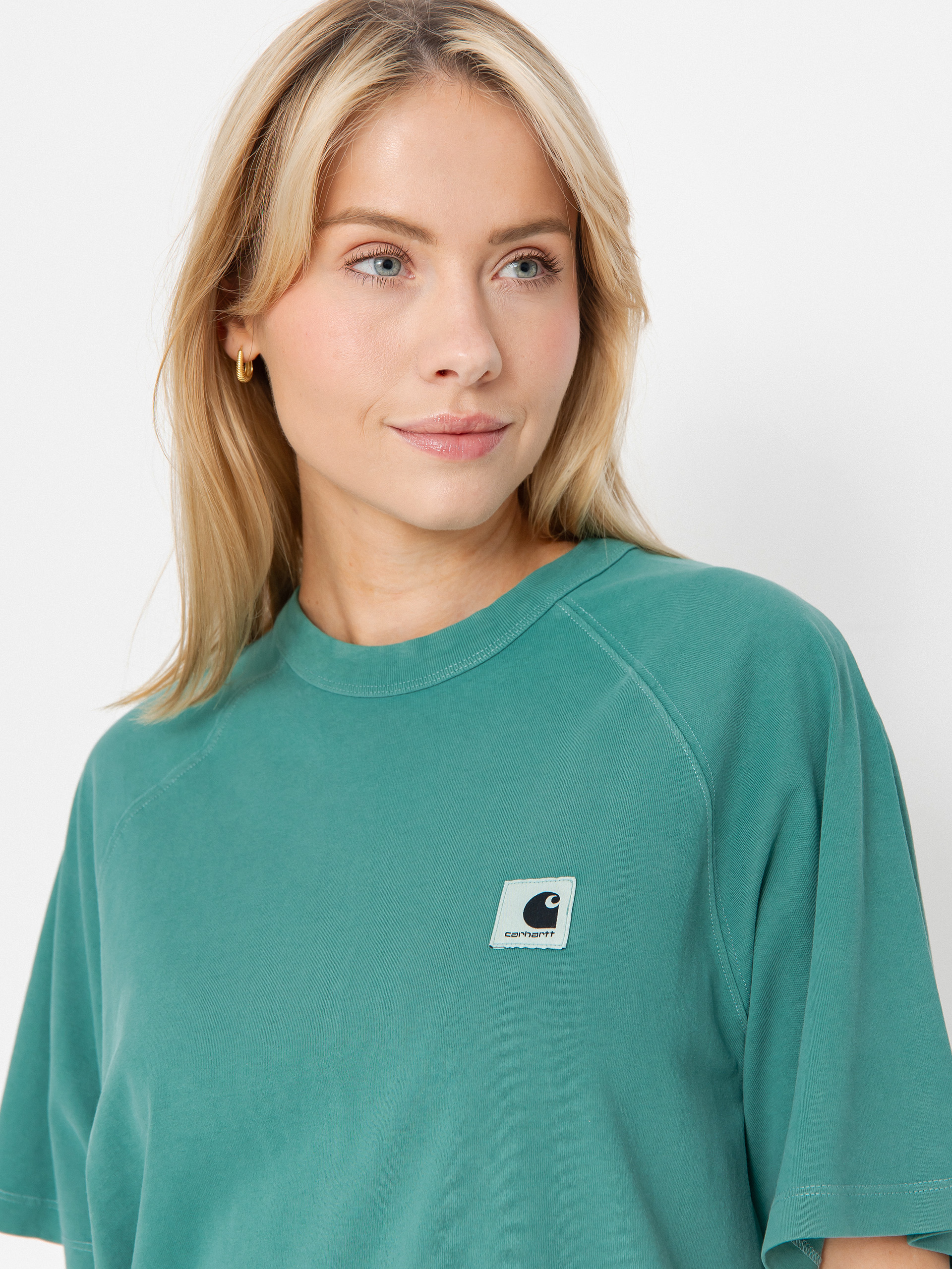 Футболка Carhartt WIP Hudson Wmn (saguaro/chalk wash)