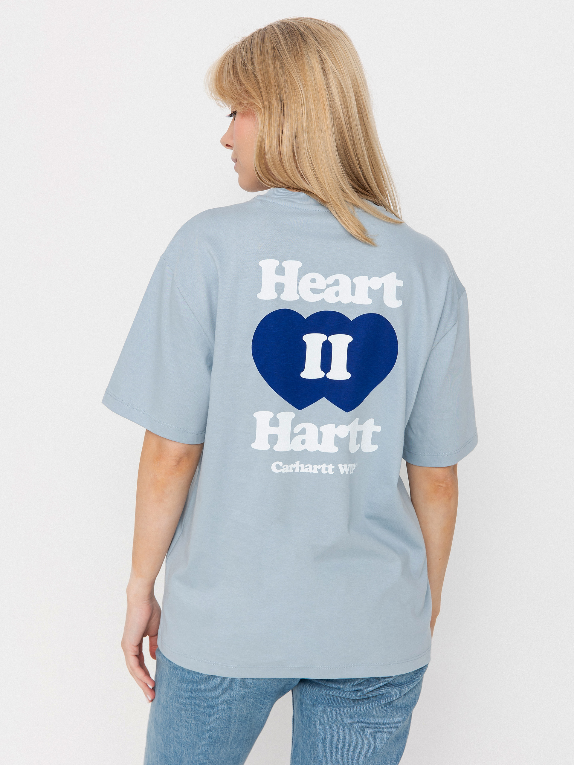 Футболка Carhartt WIP Heart II Hartt Wmn (blue fog)