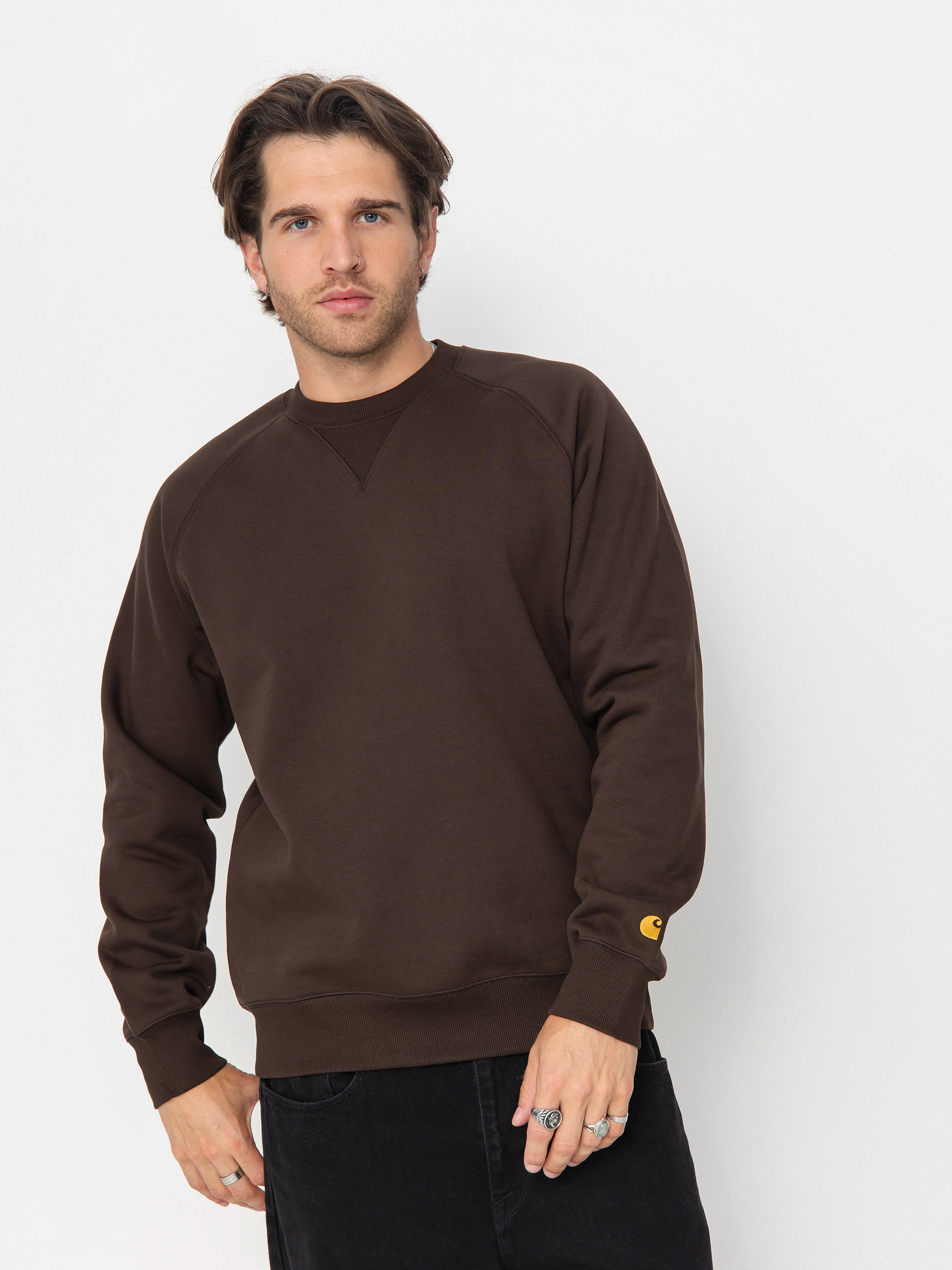 Світшот Carhartt WIP Chase (tobacco/gold)