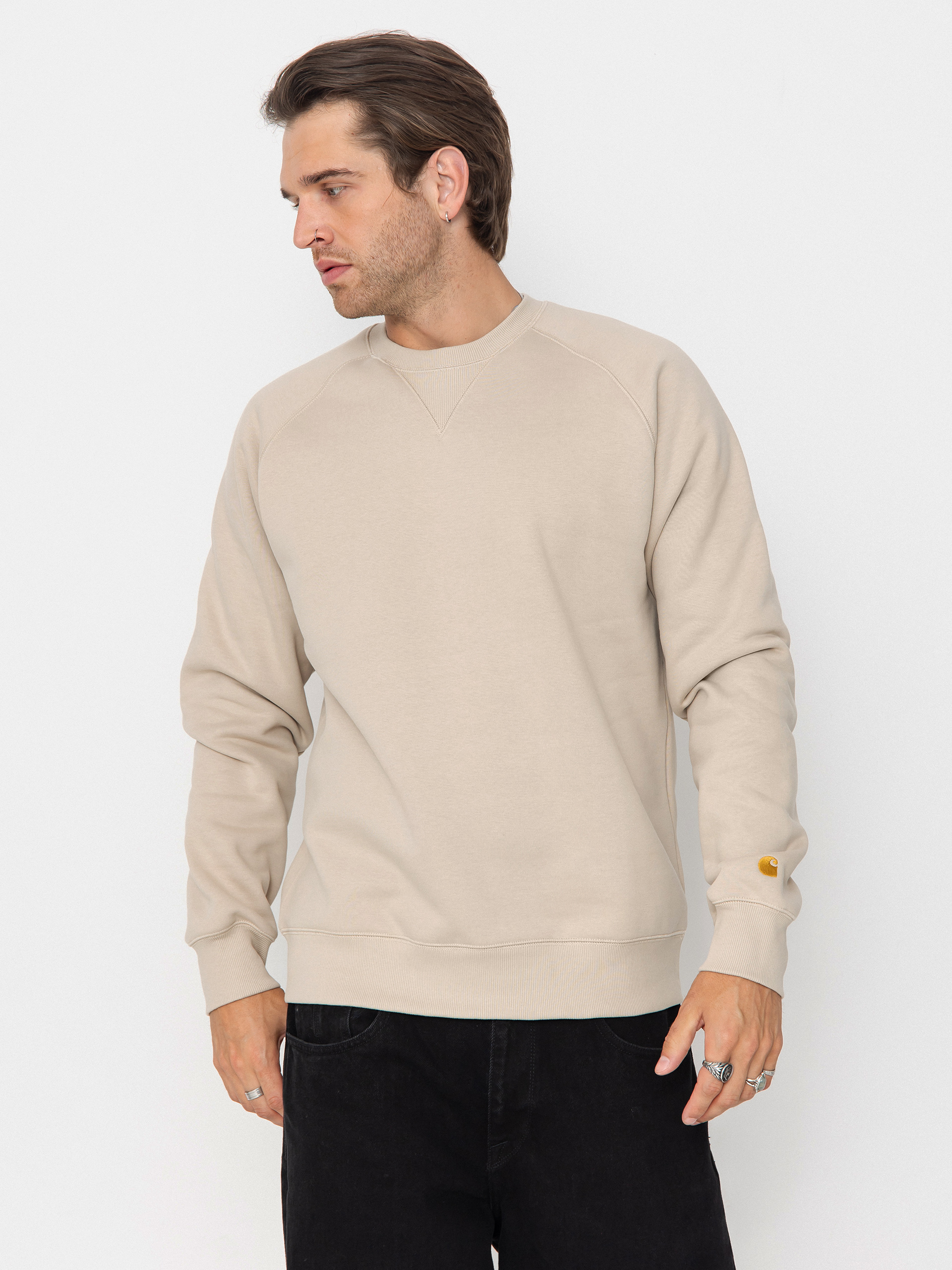 u0421u0432u0456u0442u0448u043eu0442 Carhartt WIP Chase (fleur de sel/gold)