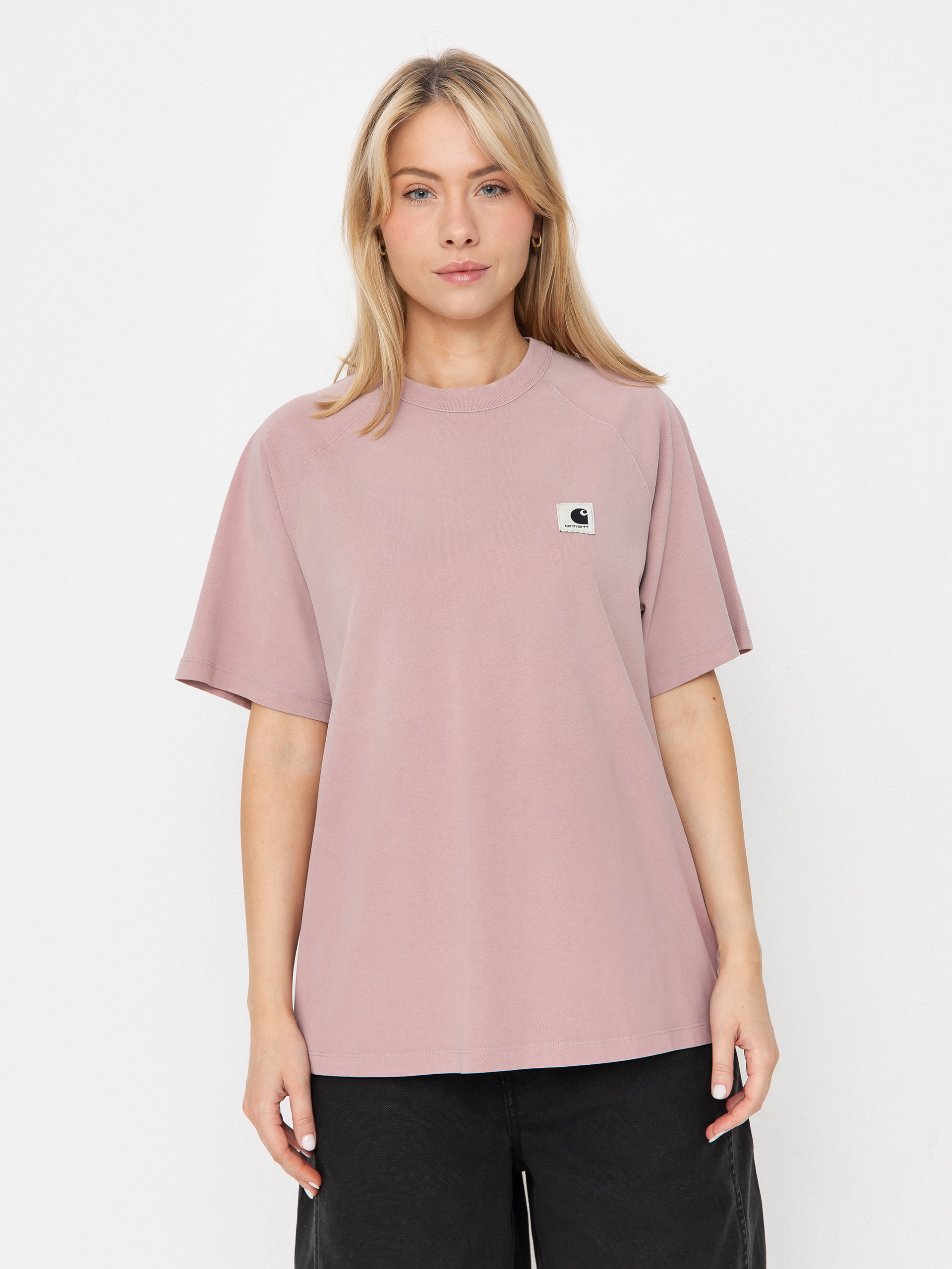 Футболка Carhartt WIP Hudson Wmn (daphne/chalk wash)