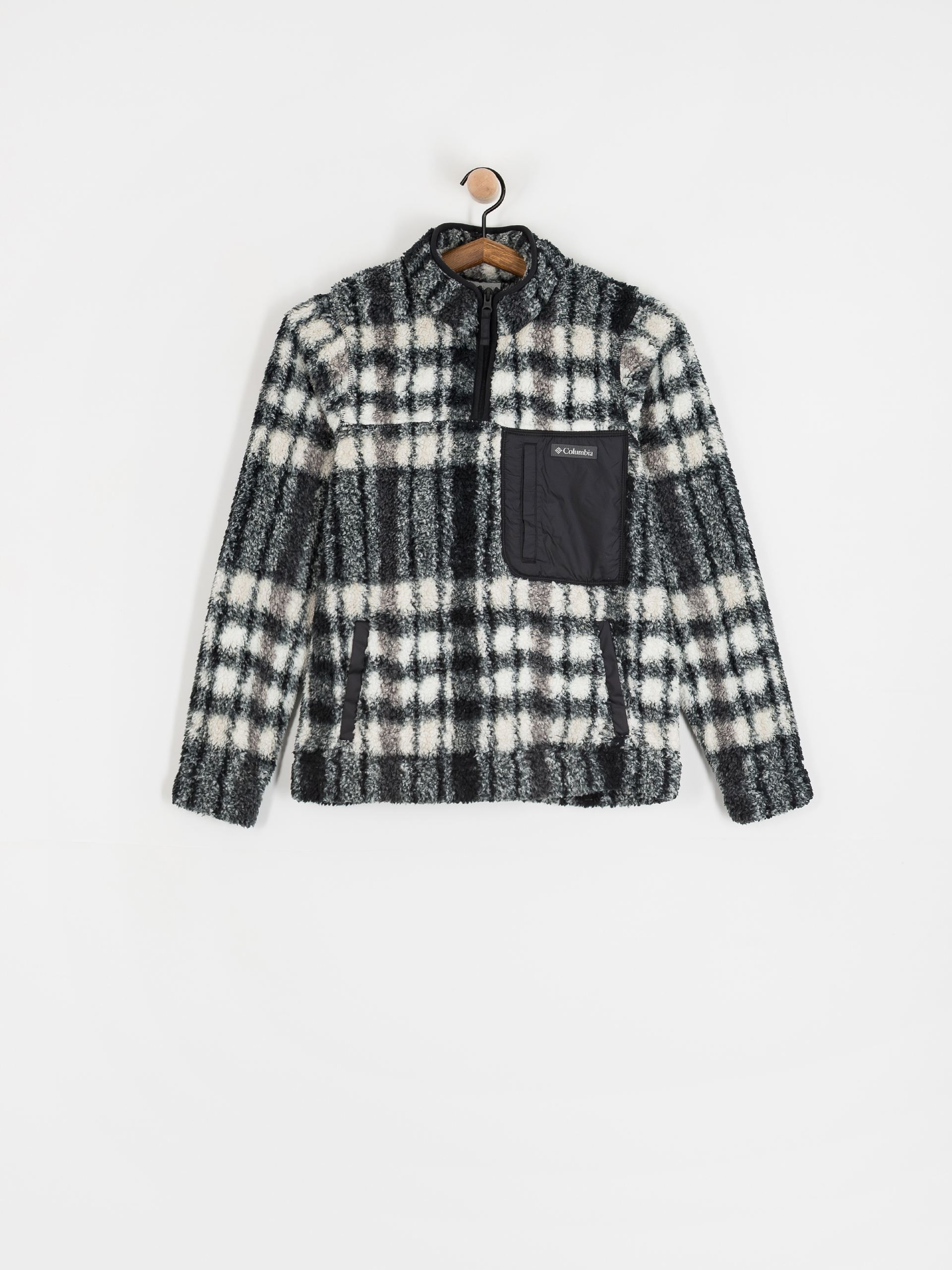Флісовий светр Columbia West Bend 1/4 Zip II Wmn (black herringplaid)
