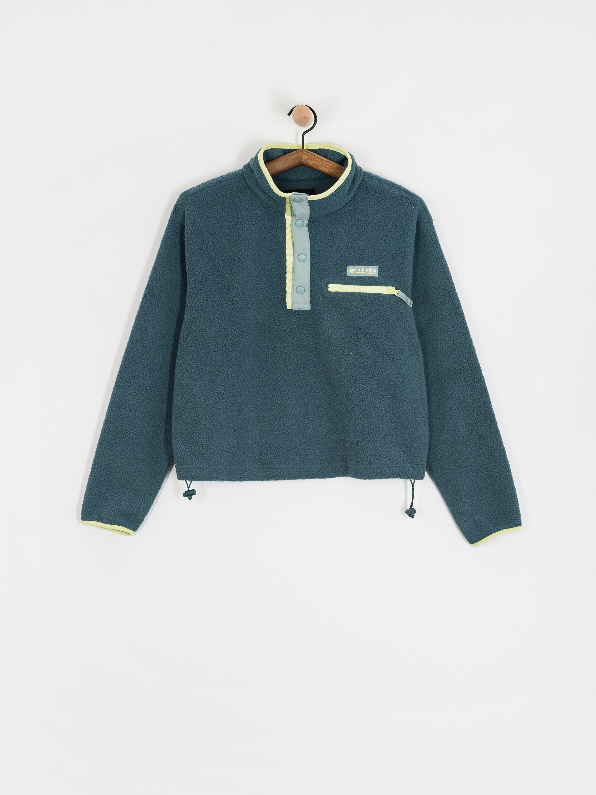 Жіночий Флісовий светр Columbia Helvetia II Cropped Half Snap (everblue/crushed blue/citron haze)