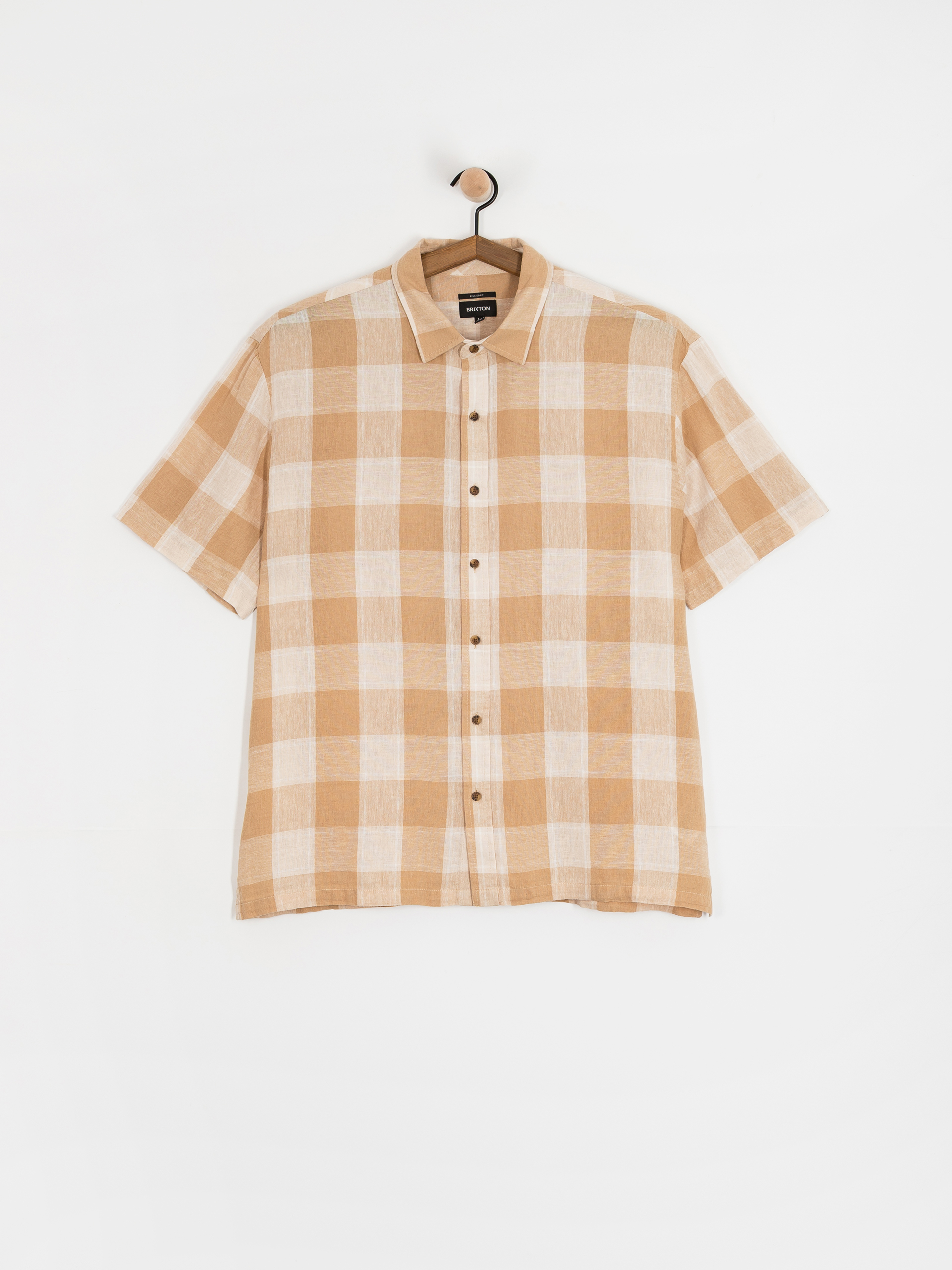 Сорочка Brixton Cru Linen Blend Wvn (off white/sand)