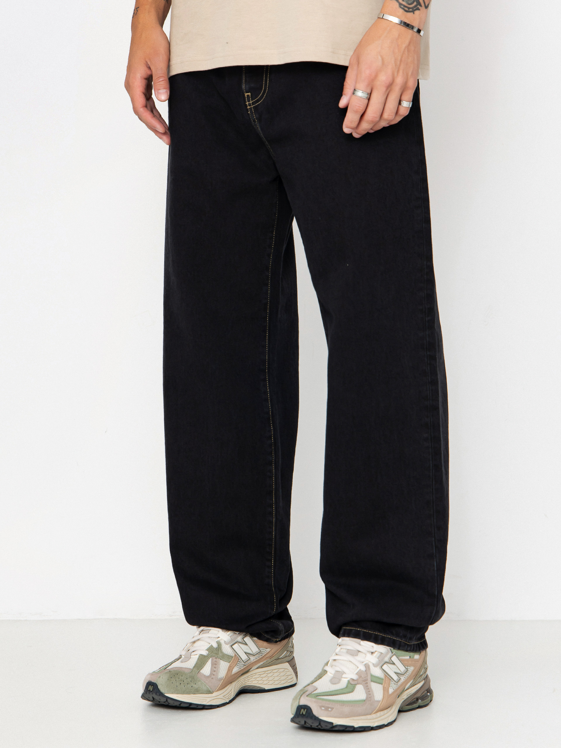 Штани Carhartt WIP Aaron (black/stone washed)