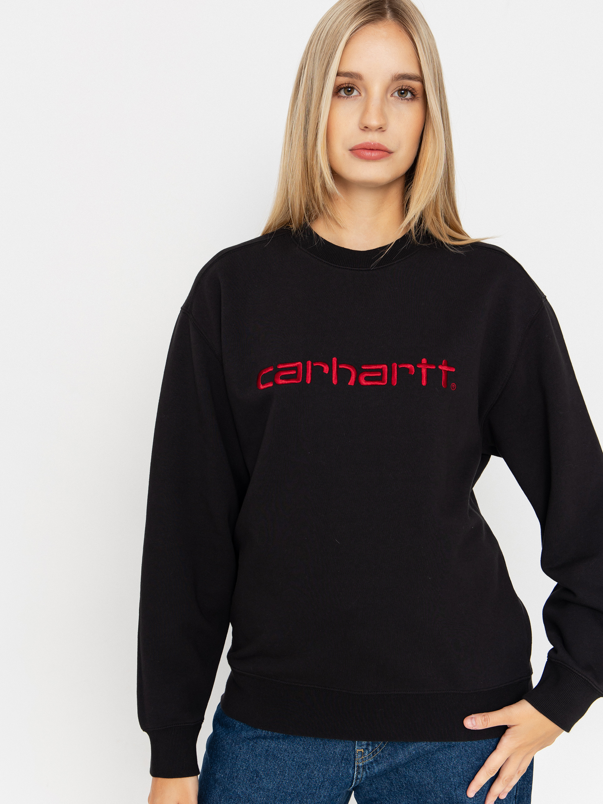 Світшот Carhartt WIP Carhartt Wmn (black/scarlet)