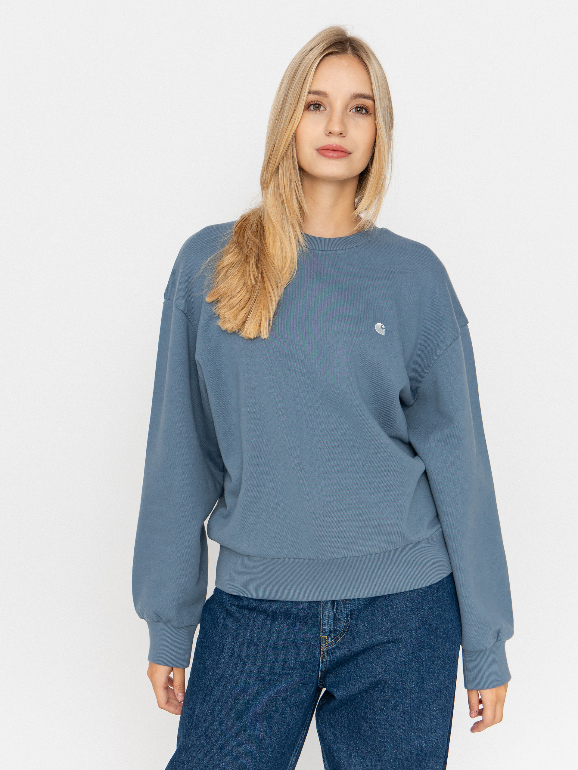 Світшот Carhartt WIP Casey Wmn (angelite/silver)
