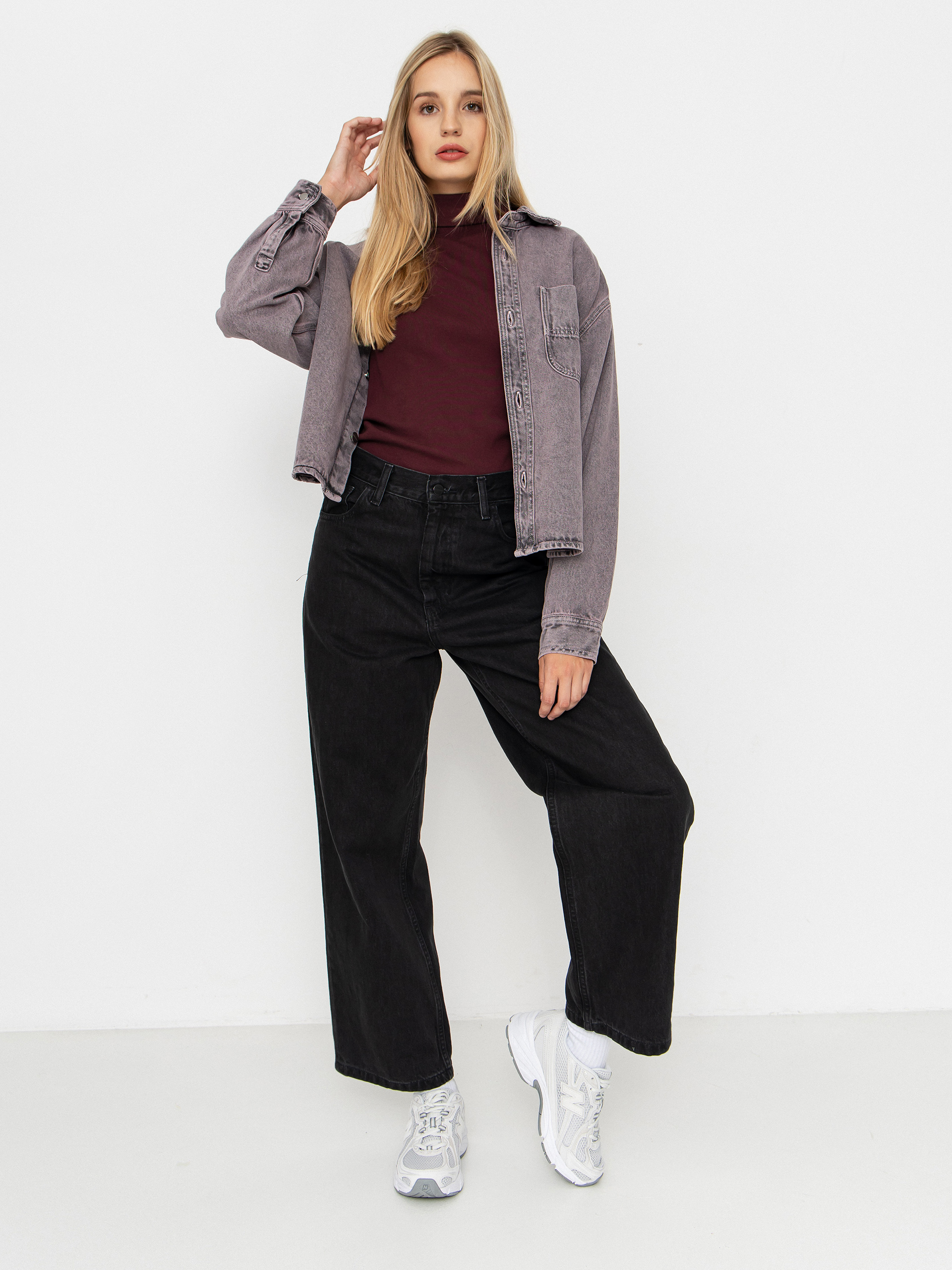 u041au0443u0440u0442u043au0430 Carhartt WIP Georgia Wmn (black/hortensia/garment dyed)