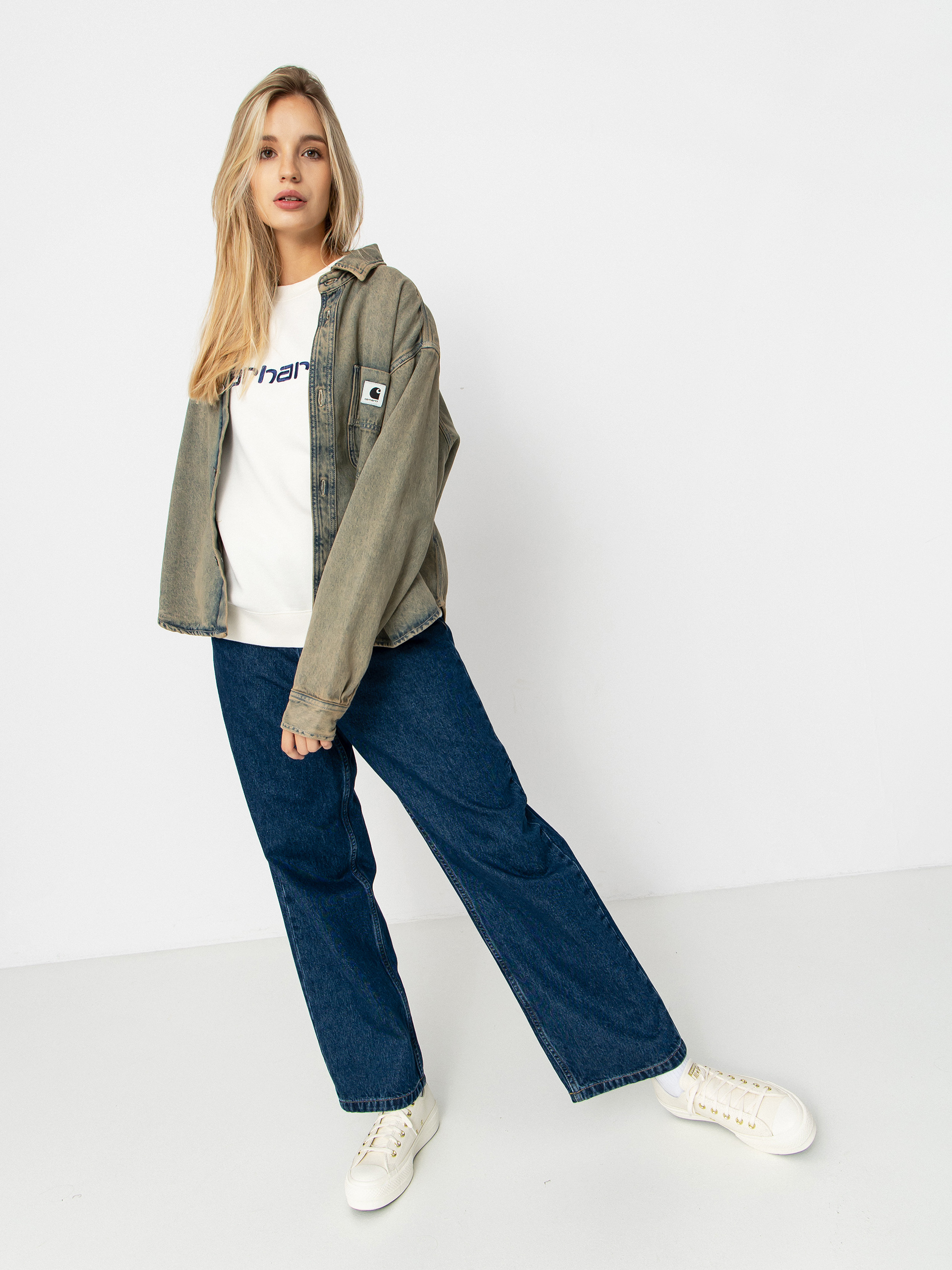 u041au0443u0440u0442u043au0430 Carhartt WIP Georgia Wmn (blue/leather/garment dyed)