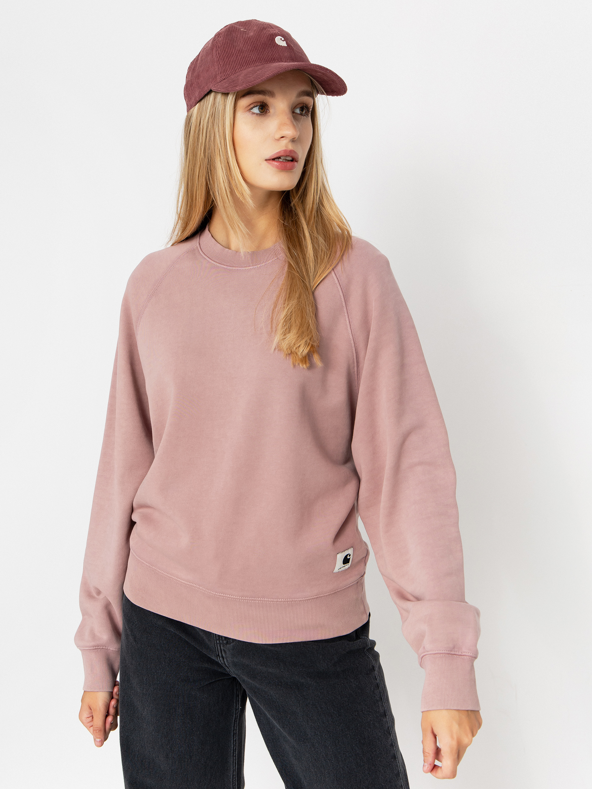 Світшот Carhartt WIP Hudson Wmn (daphne/chalk wash)