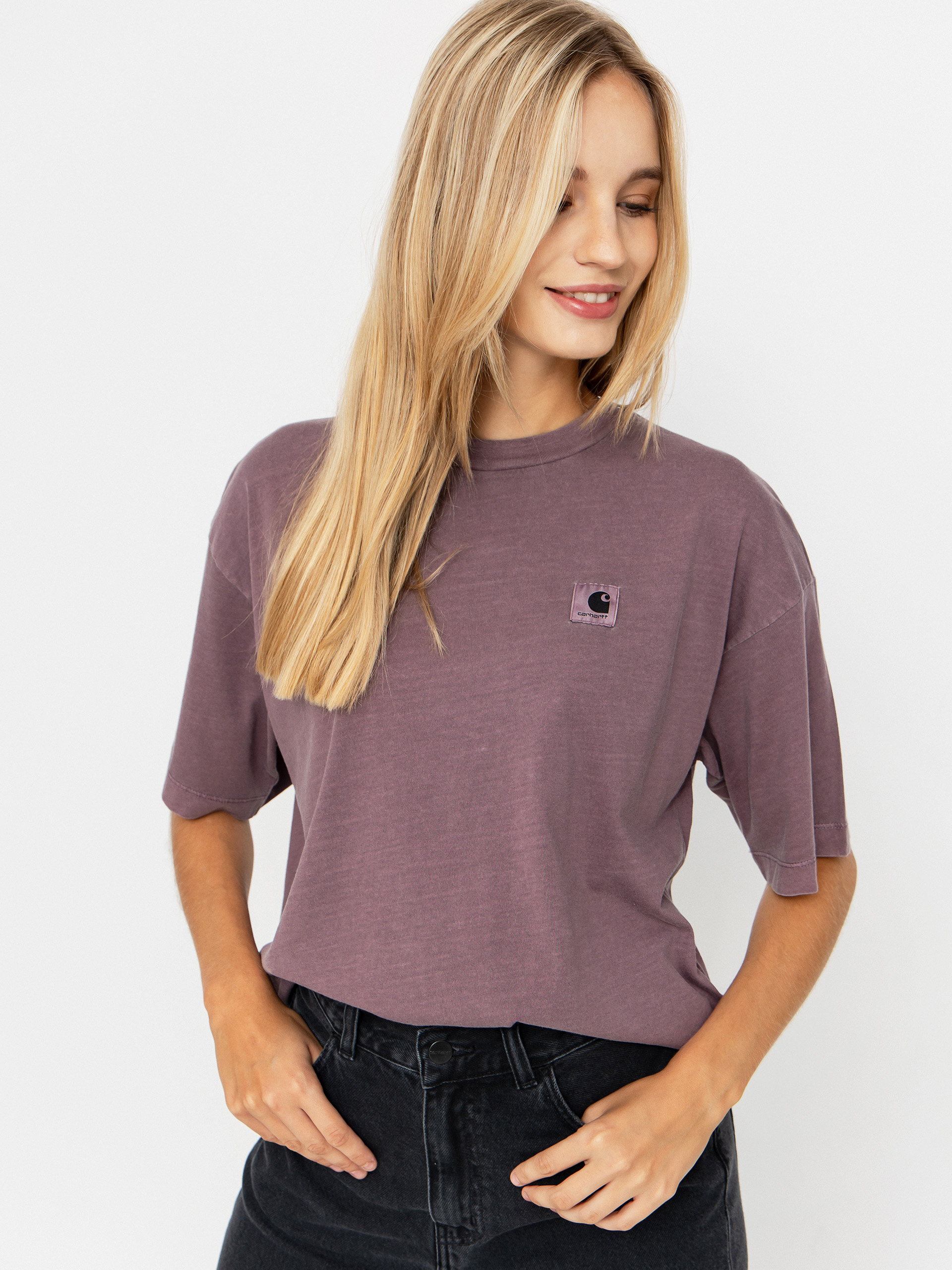 Футболка Carhartt WIP Nelson Wmn (phlox/garment dyed)