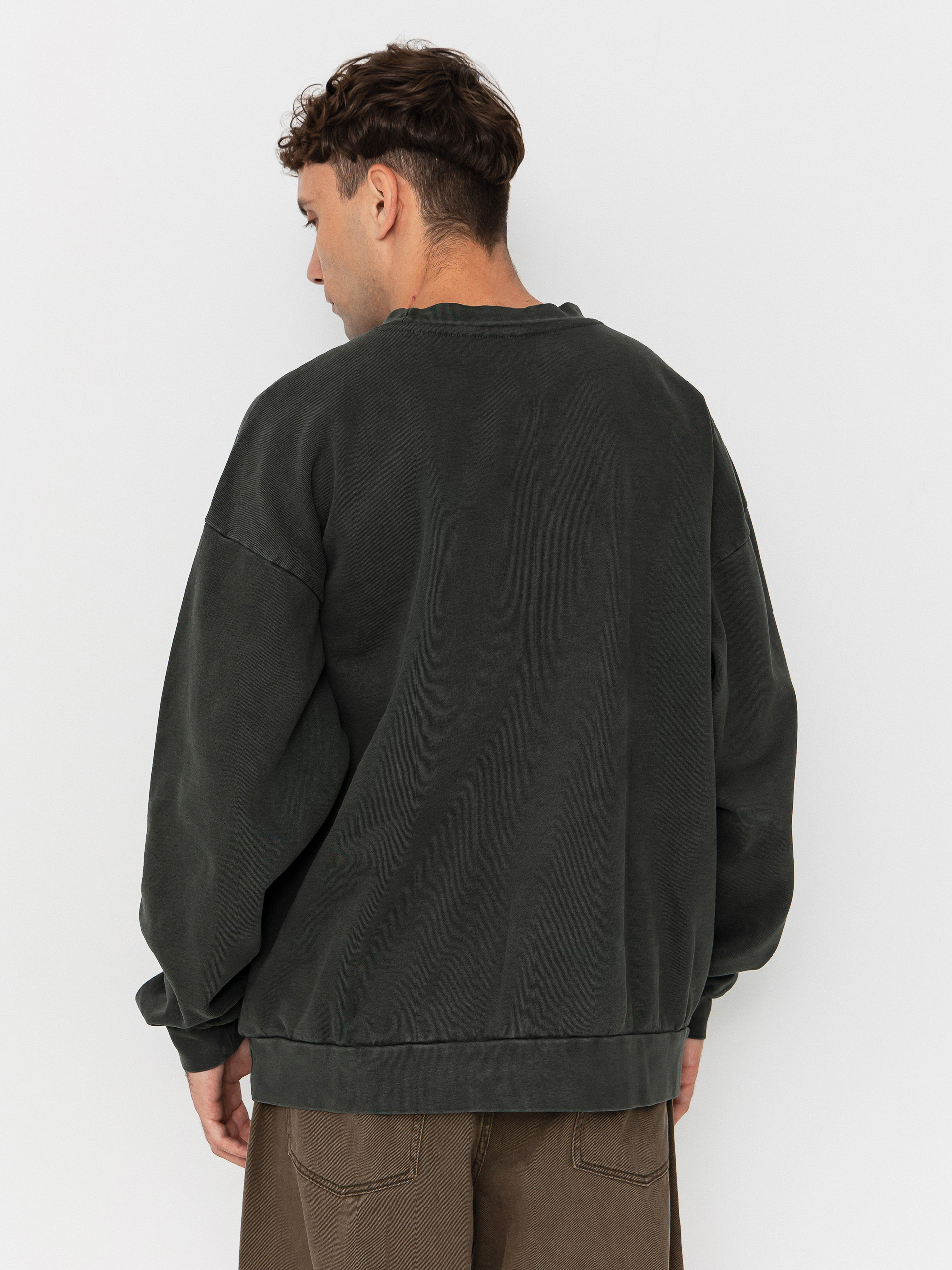 Світшот OBEY Lowercase Pigment Crew (pigment pirate black)