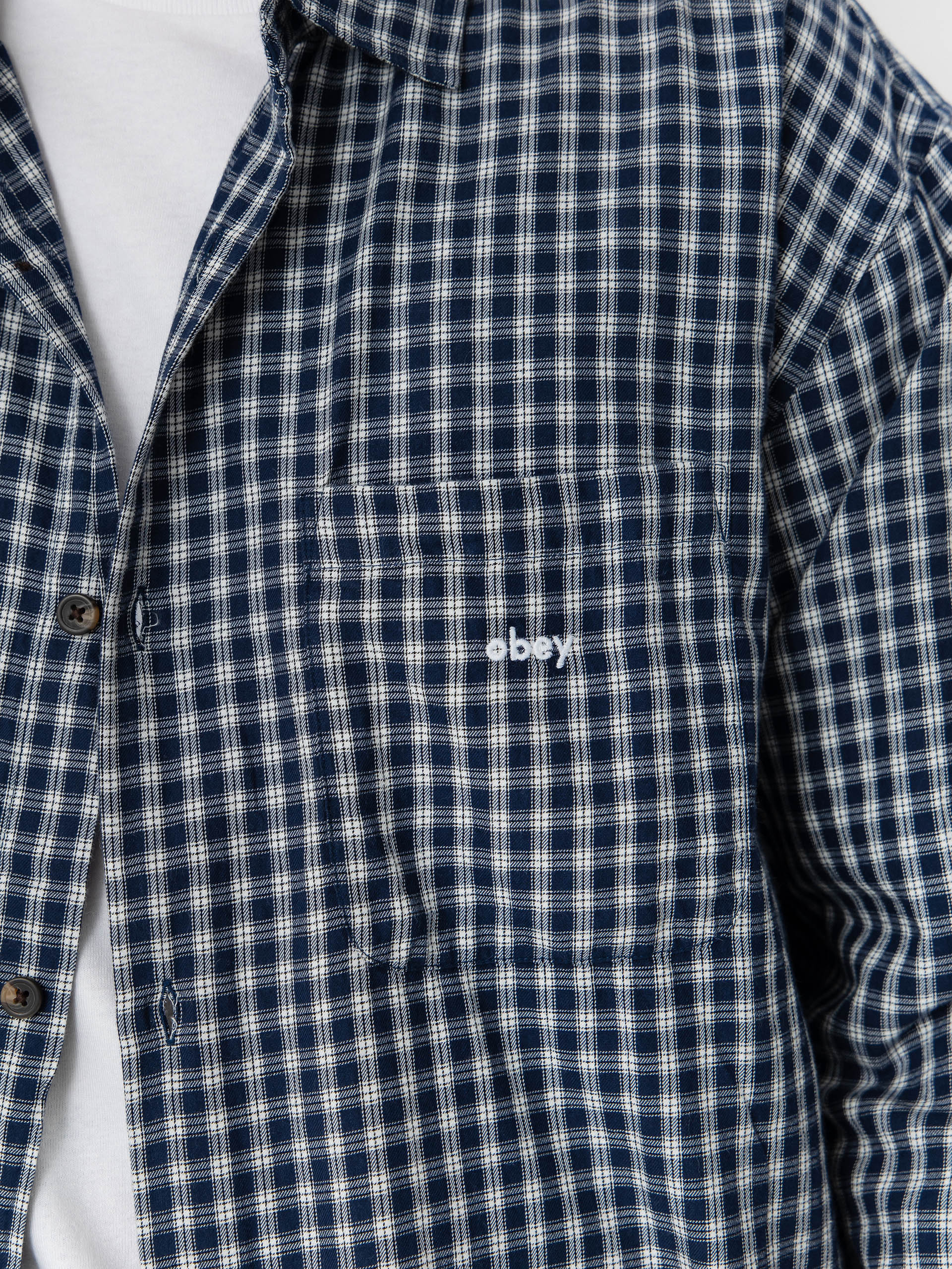Сорочка OBEY Bigwig Andy Woven (academy navy multi)