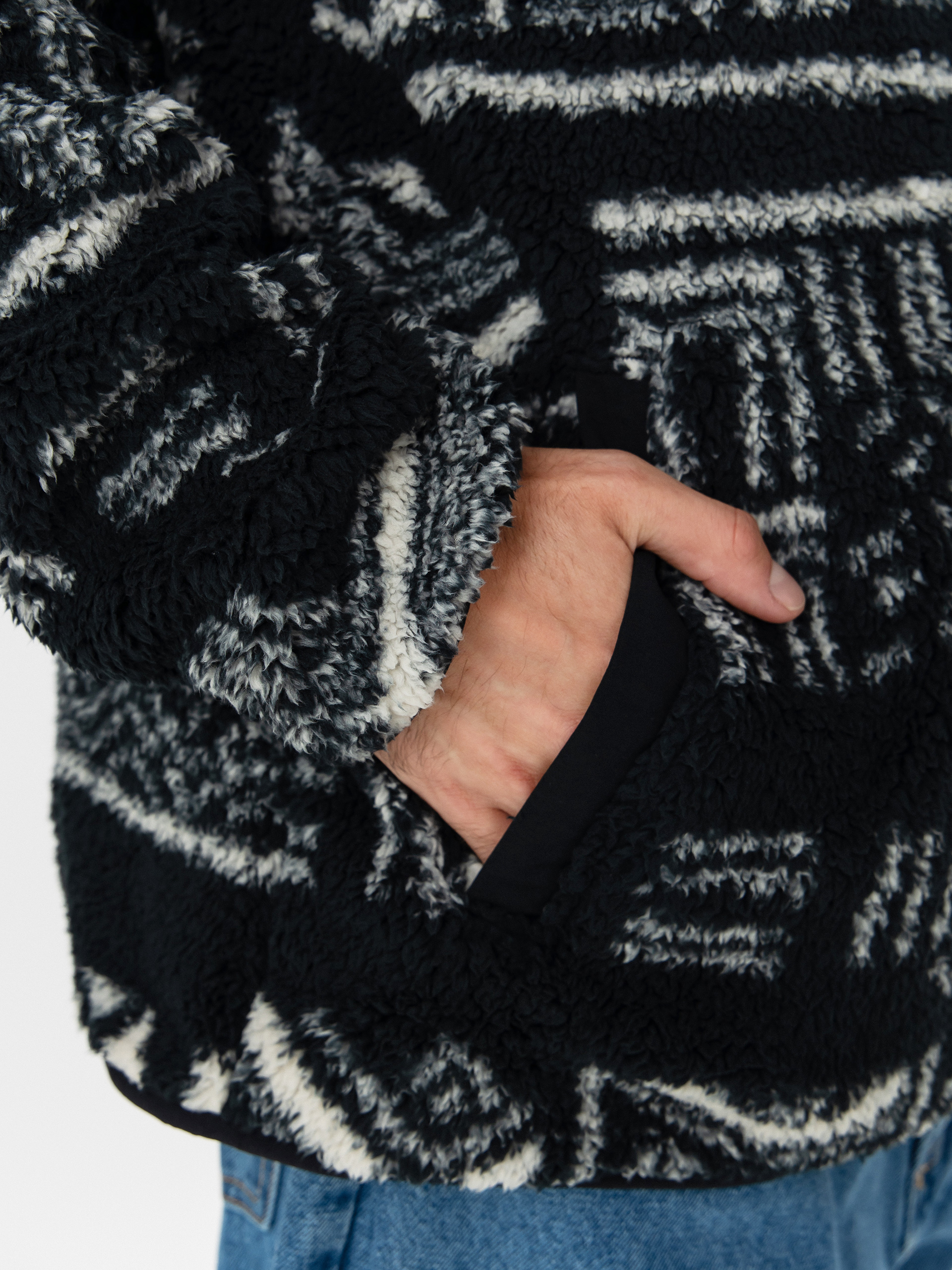 Чоловічий Флісовий светр Columbia Rugged Ridge High Pile Half Zip (black deschutes days)