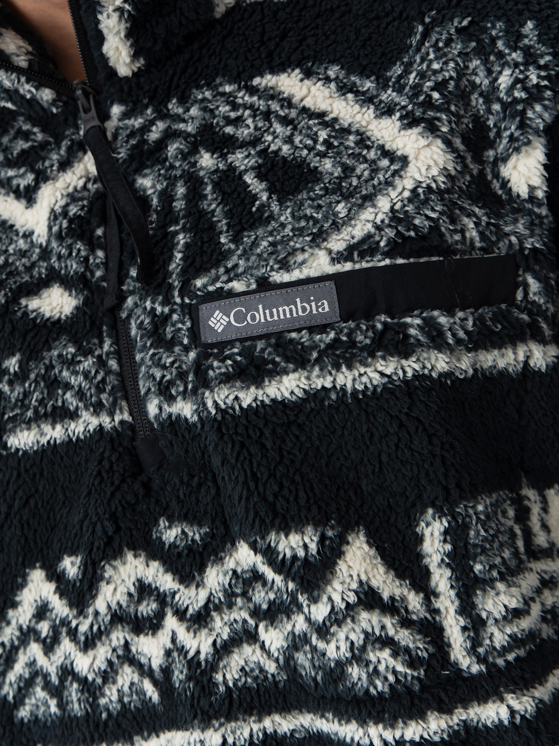 Чоловічий Флісовий светр Columbia Rugged Ridge High Pile Half Zip (black deschutes days)