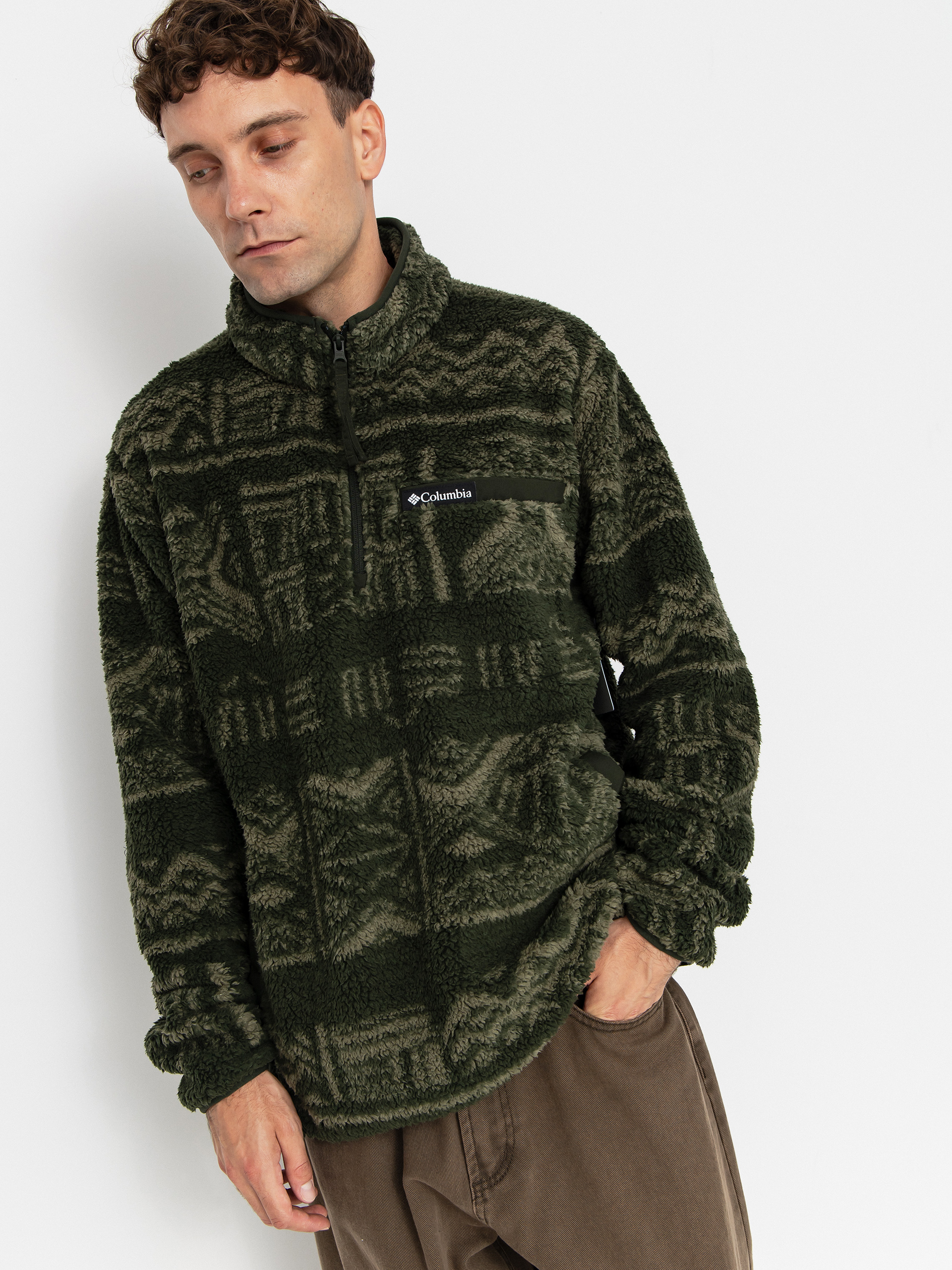 Флісовий светр Columbia Rugged Ridge High Pile Half Zip (greenscape deschutes days)