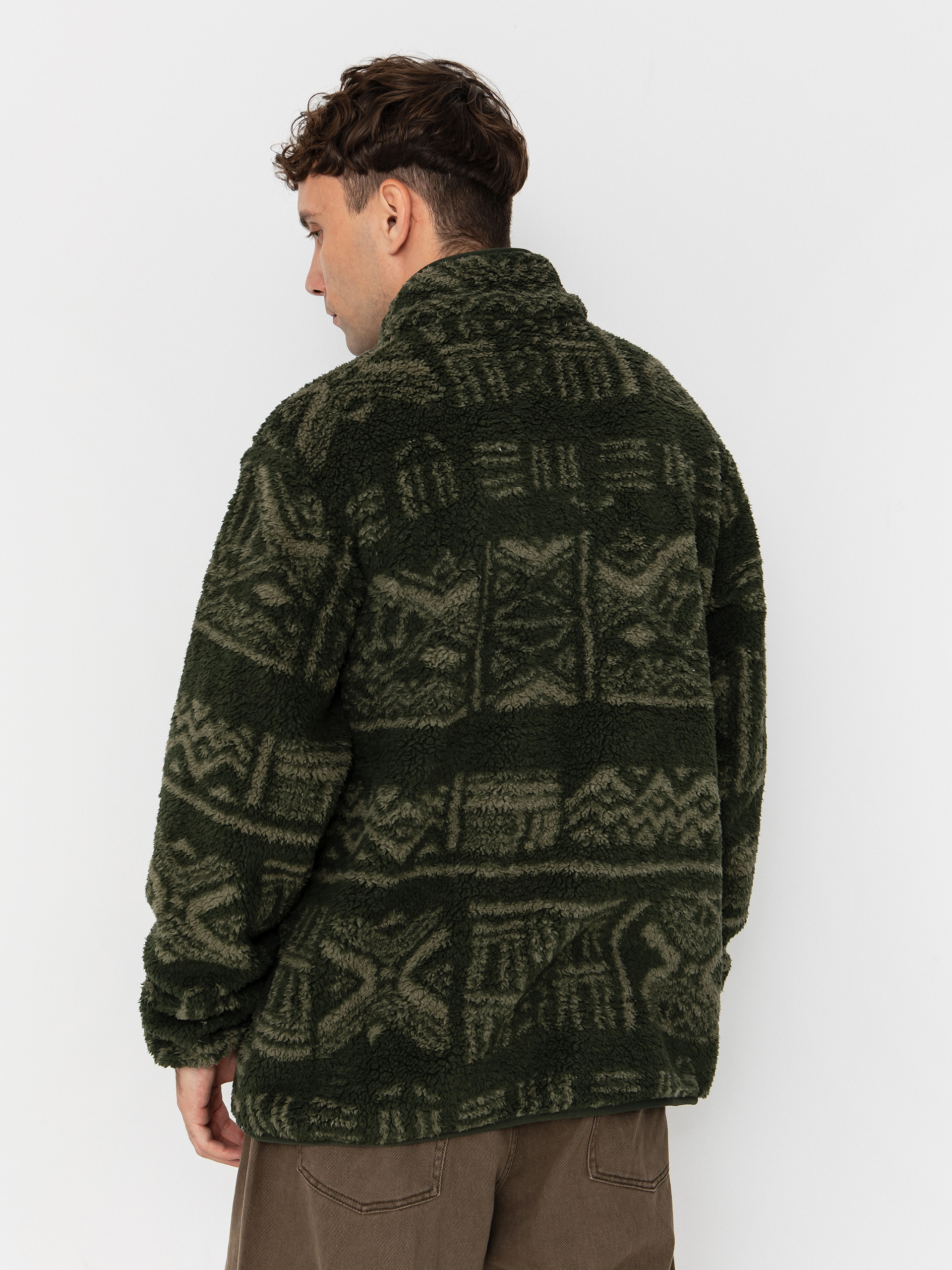 Чоловічий Флісовий светр Columbia Rugged Ridge High Pile Half Zip (greenscape deschutes days)