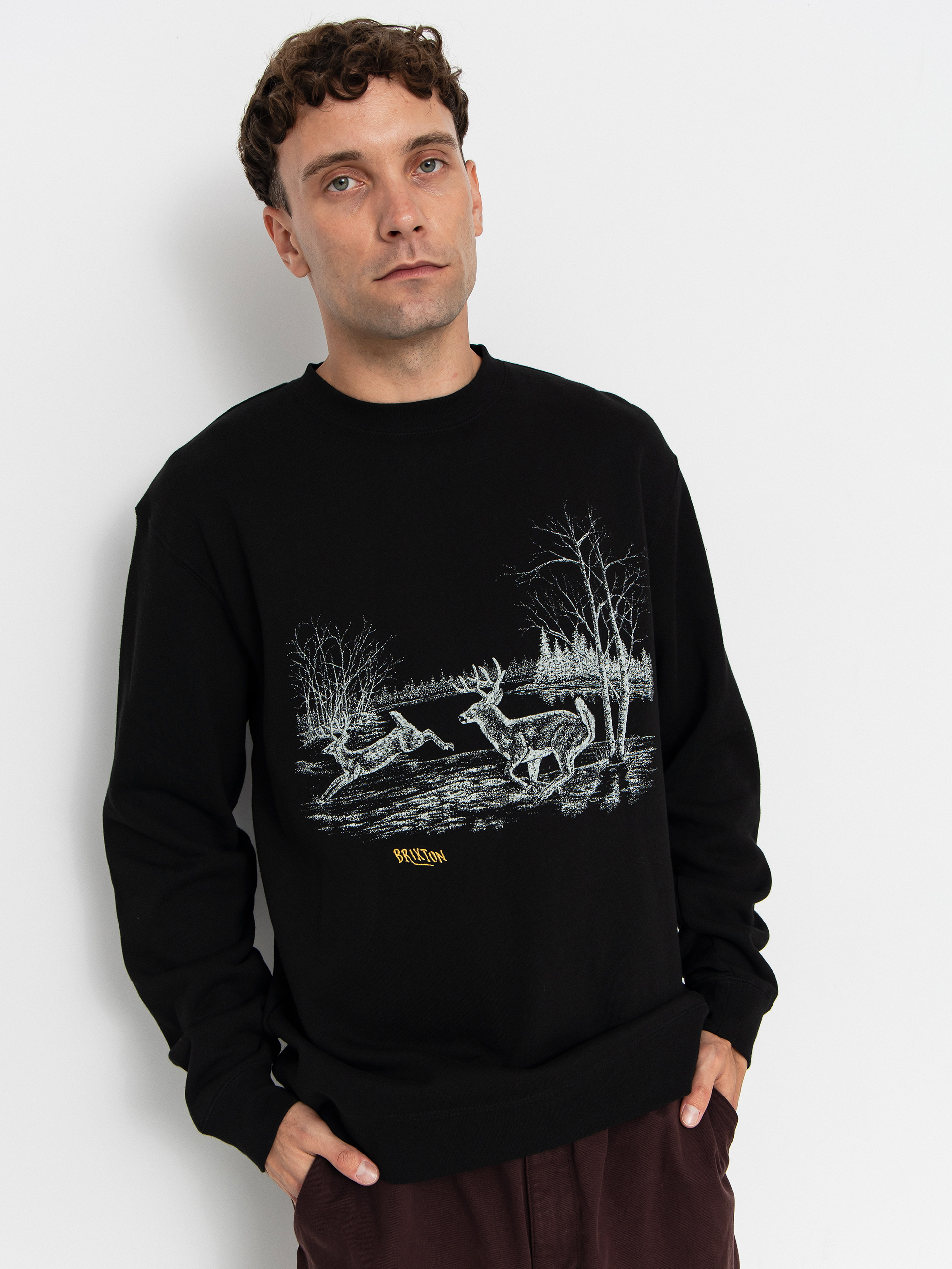 Світшот Brixton Gallop Crew (black)