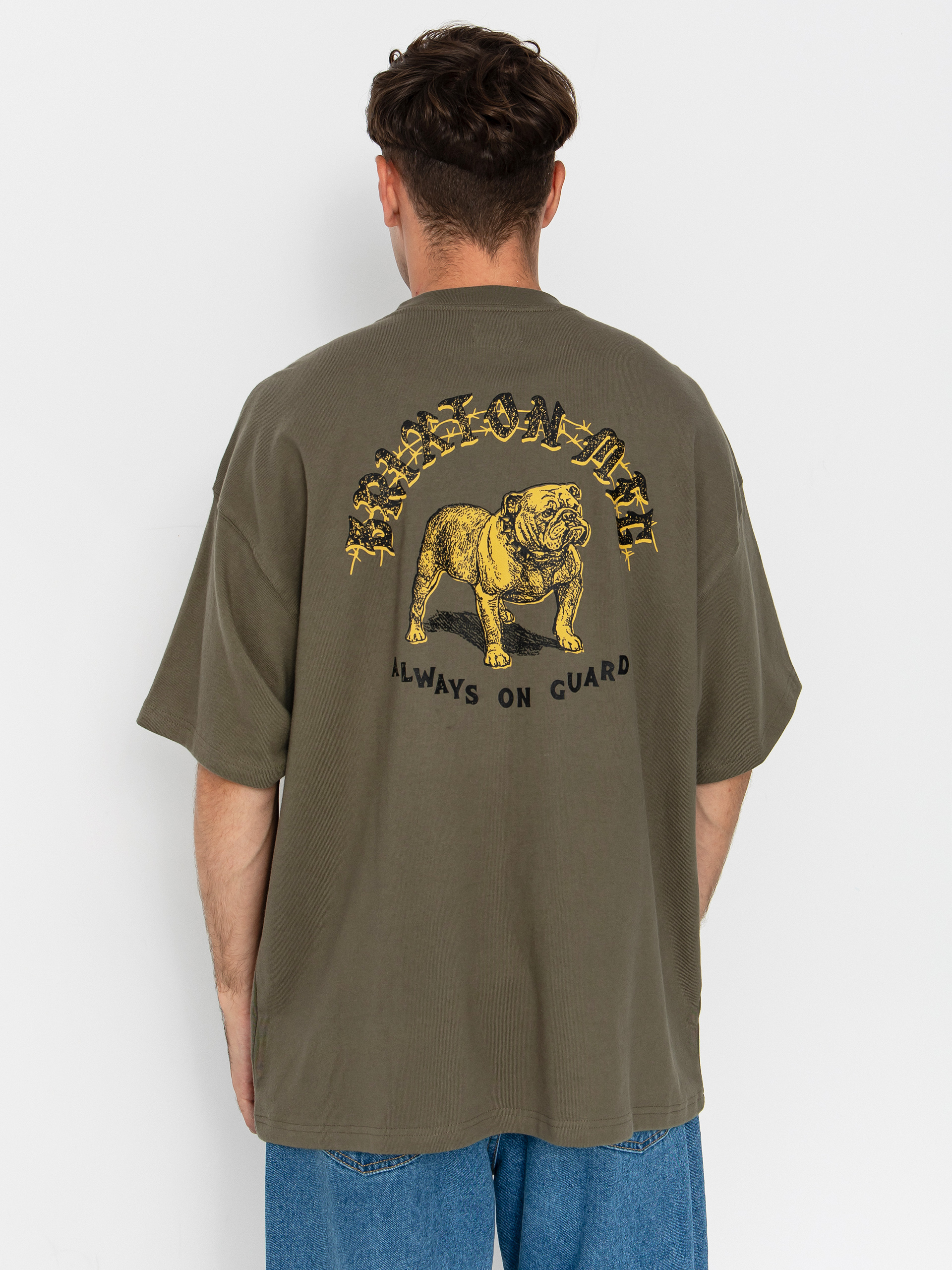 Футболка Brixton Bauer Hw Relaxed (olive surplus classic wash)