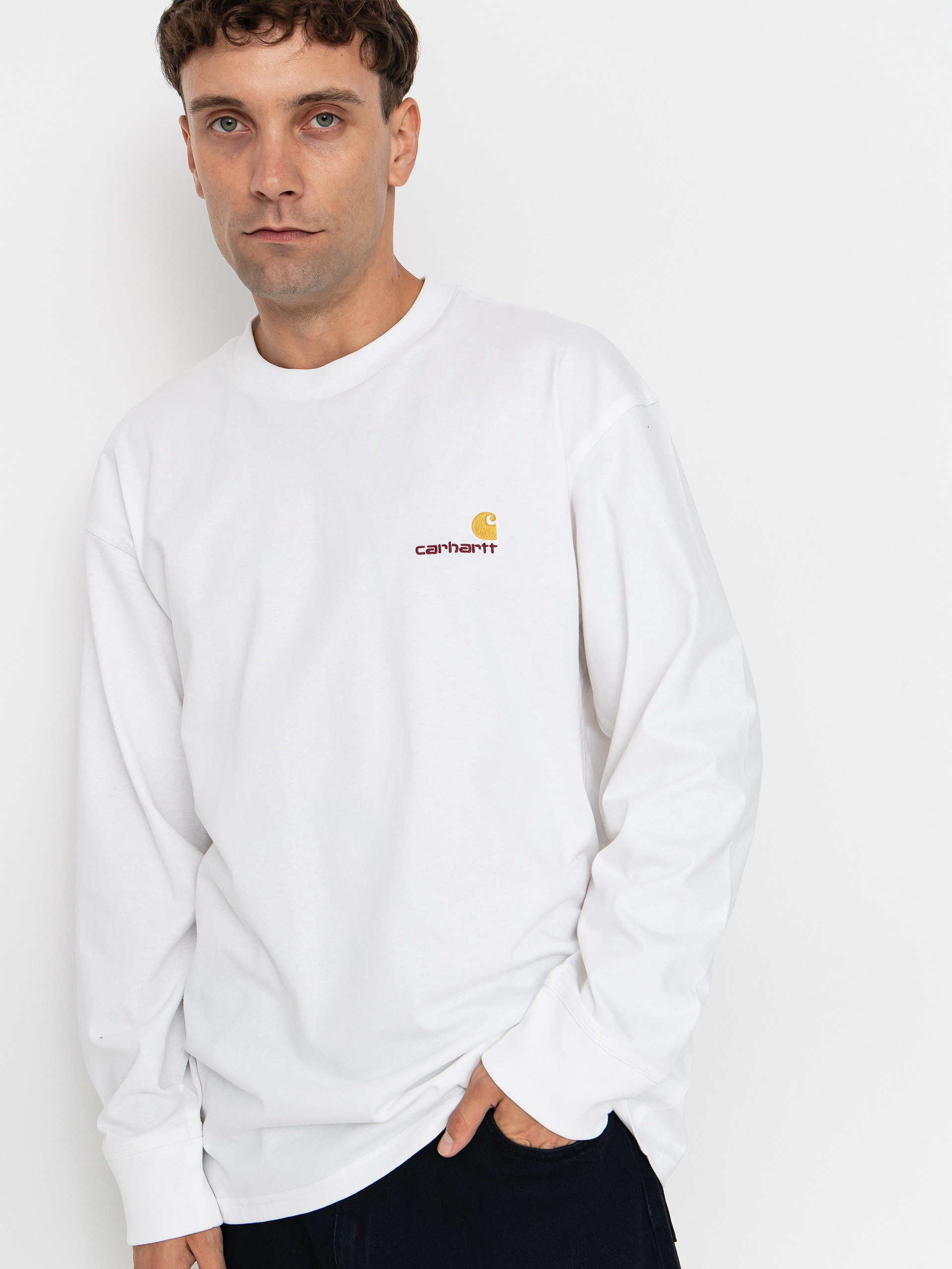 Лонгслів Carhartt WIP American Script (white)
