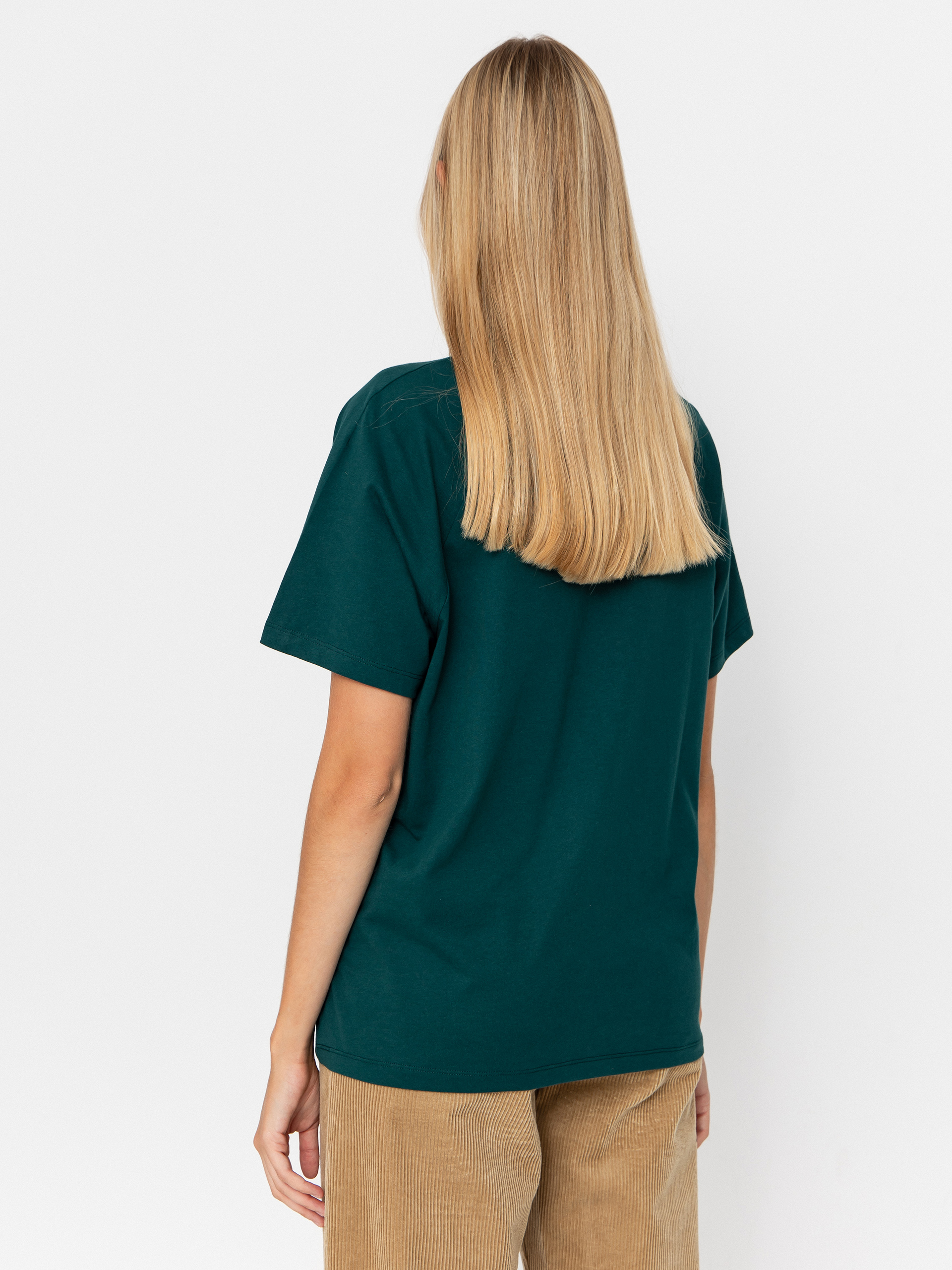 Футболка Carhartt WIP Signature Wmn (dark fir/glassy pink)