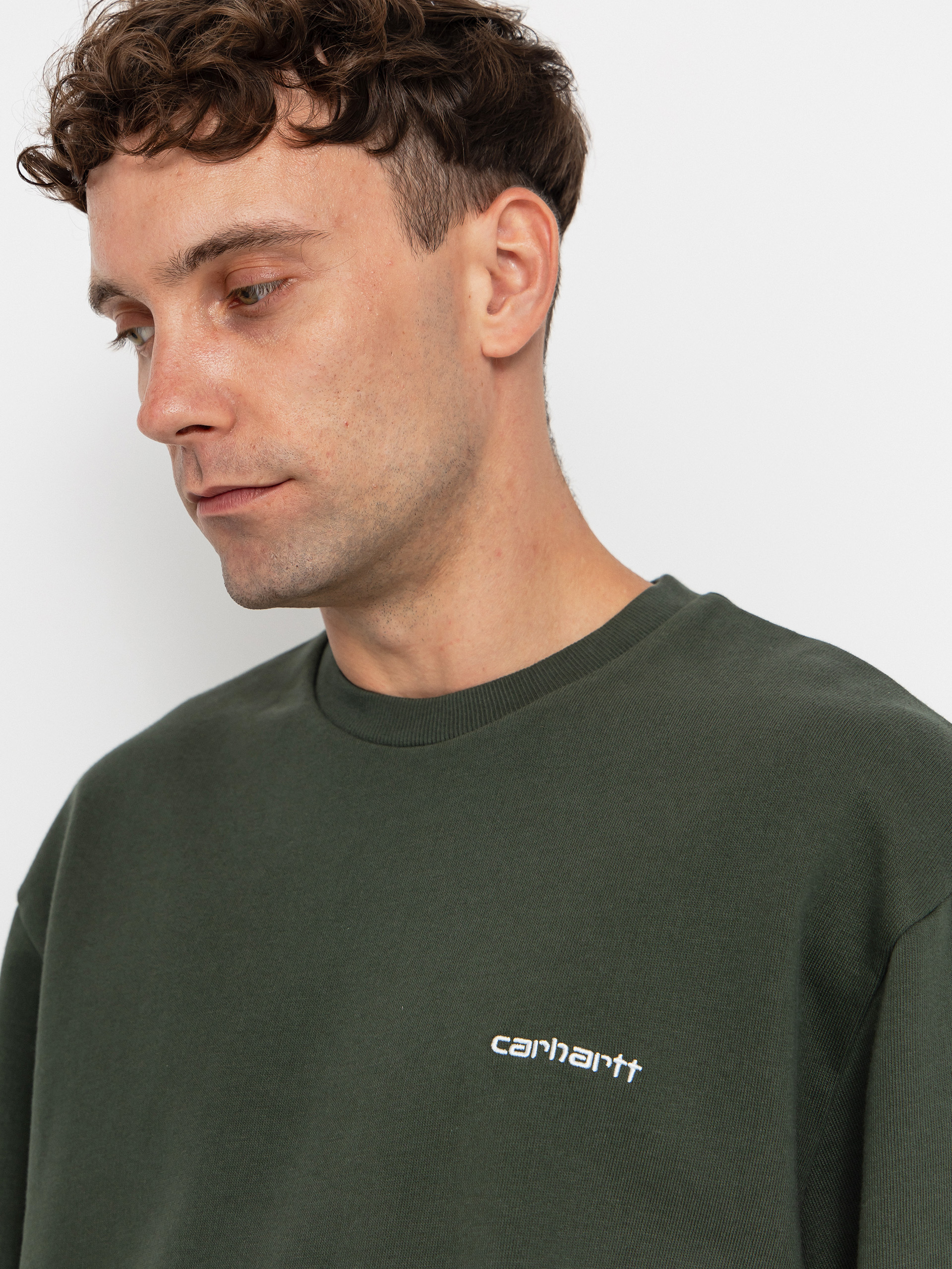 Світшот Carhartt WIP Script Embroidery (opuntia/white)