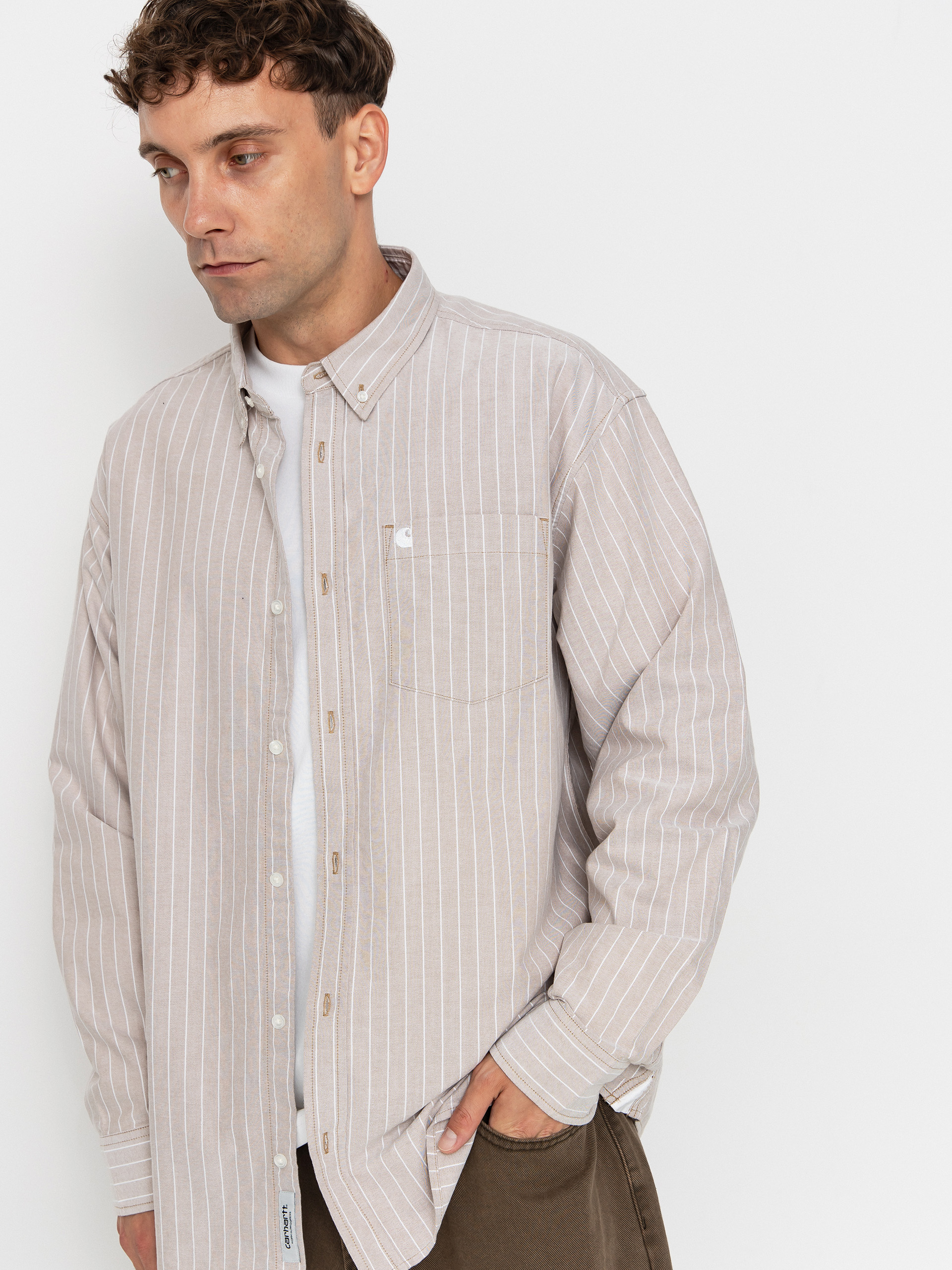 Сорочка Carhartt WIP Cassel (cassel stripe/peanut/white)