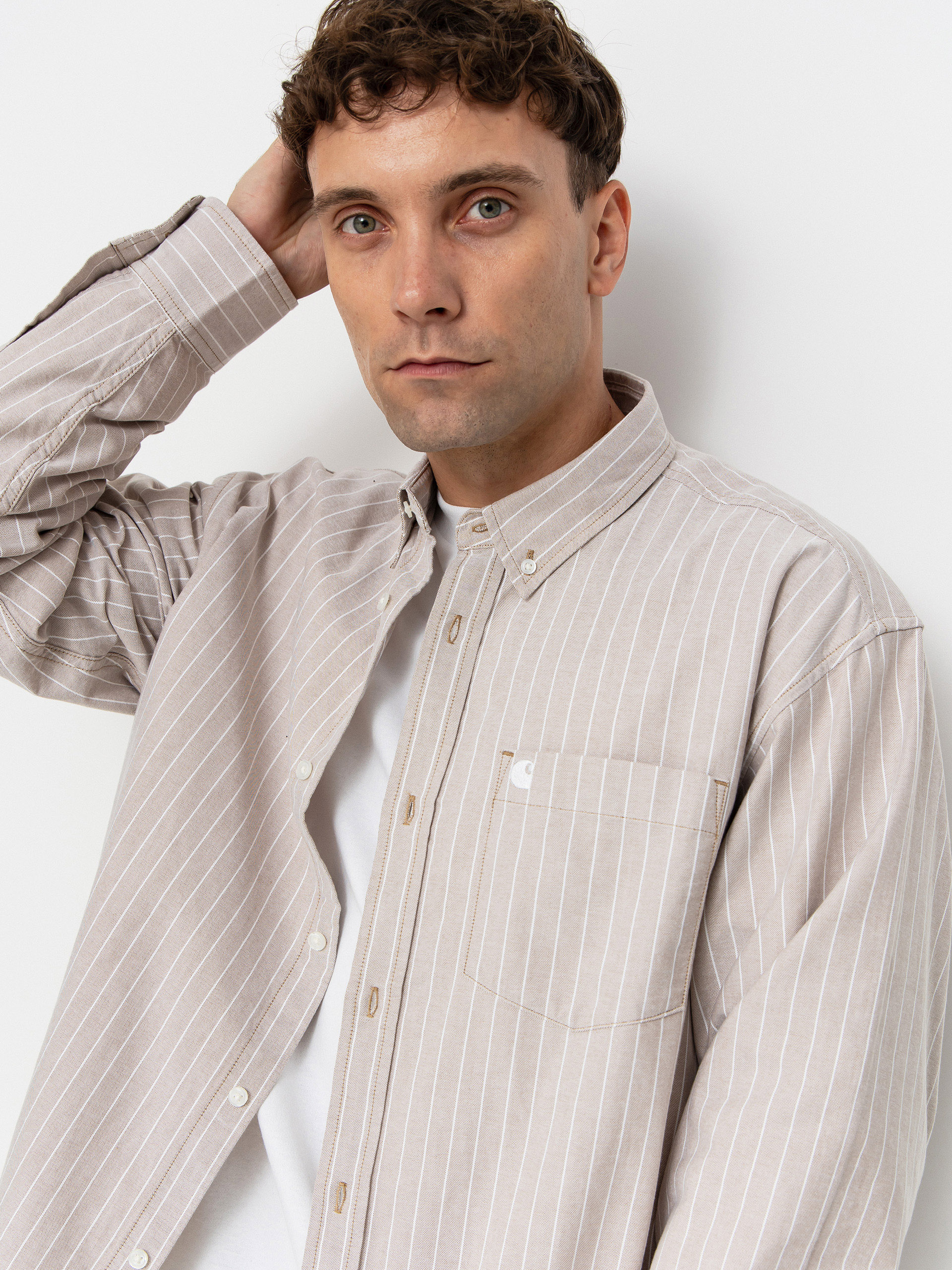 Сорочка Carhartt WIP Cassel (cassel stripe/peanut/white)