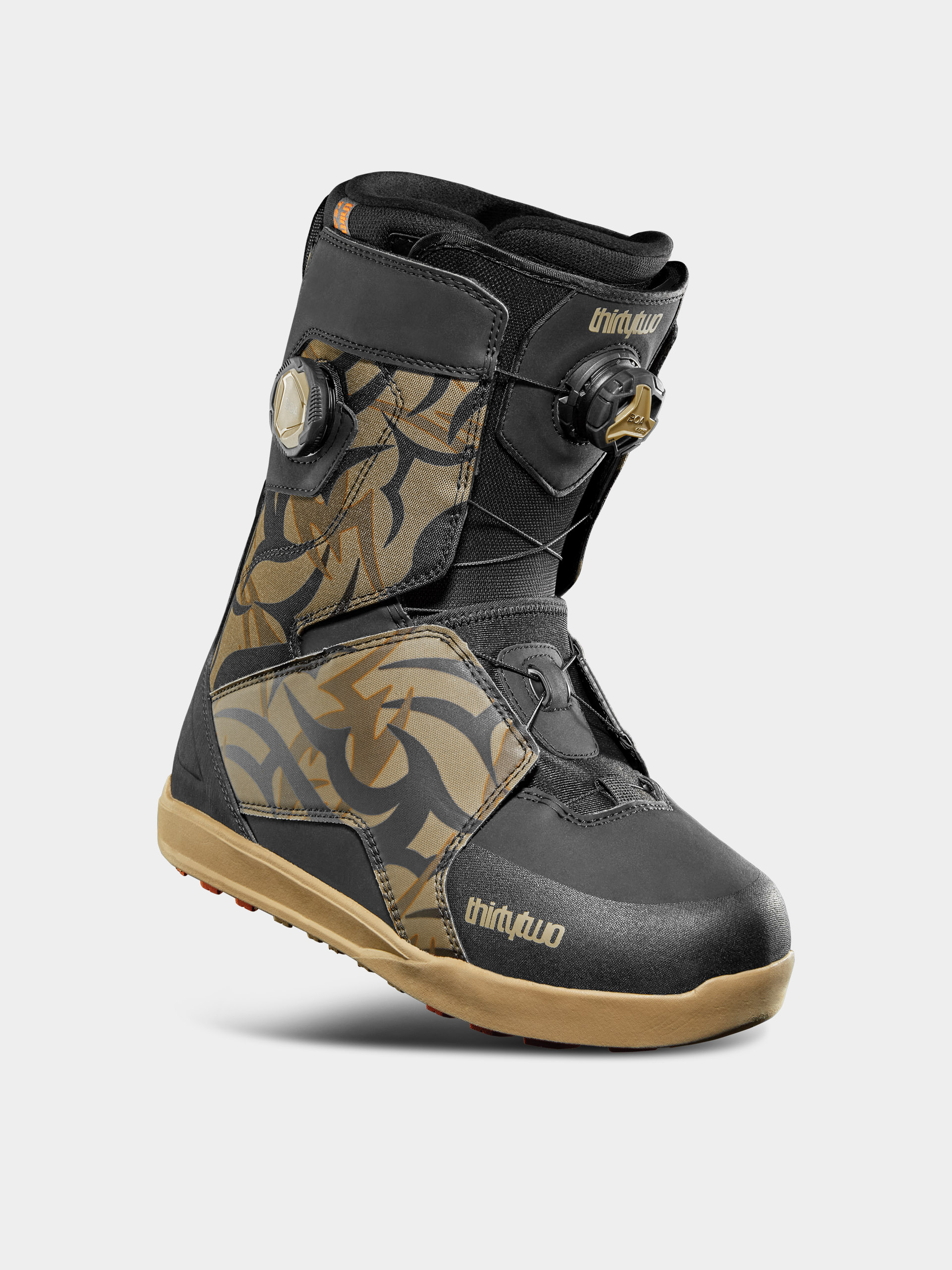 Чоловічі Черевики сноубордичні ThirtyTwo Lashed Double Boa Corduroy (black/print)