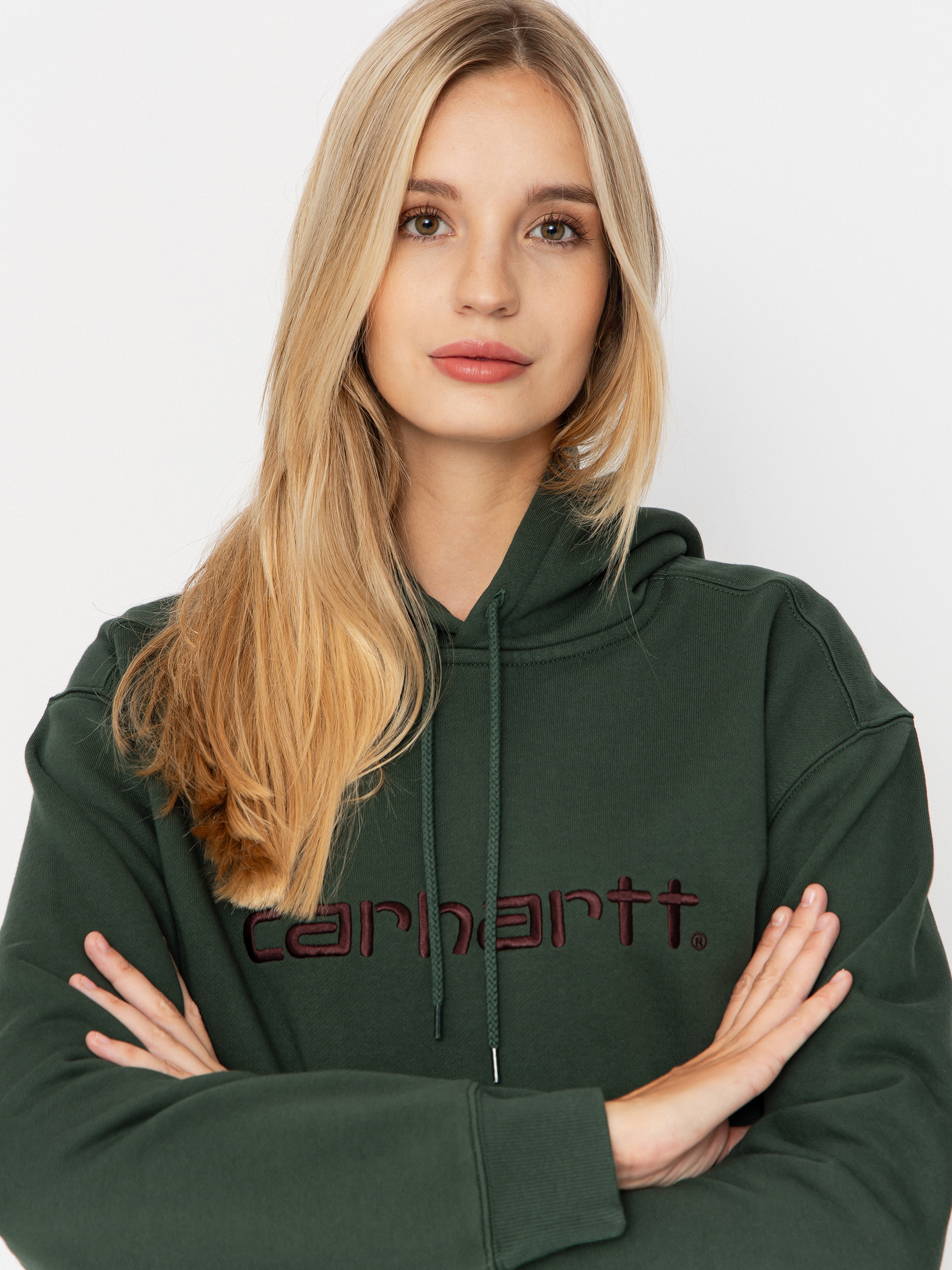 Худі Carhartt WIP Carhartt HD Wmn (sycamore tree/rondo)