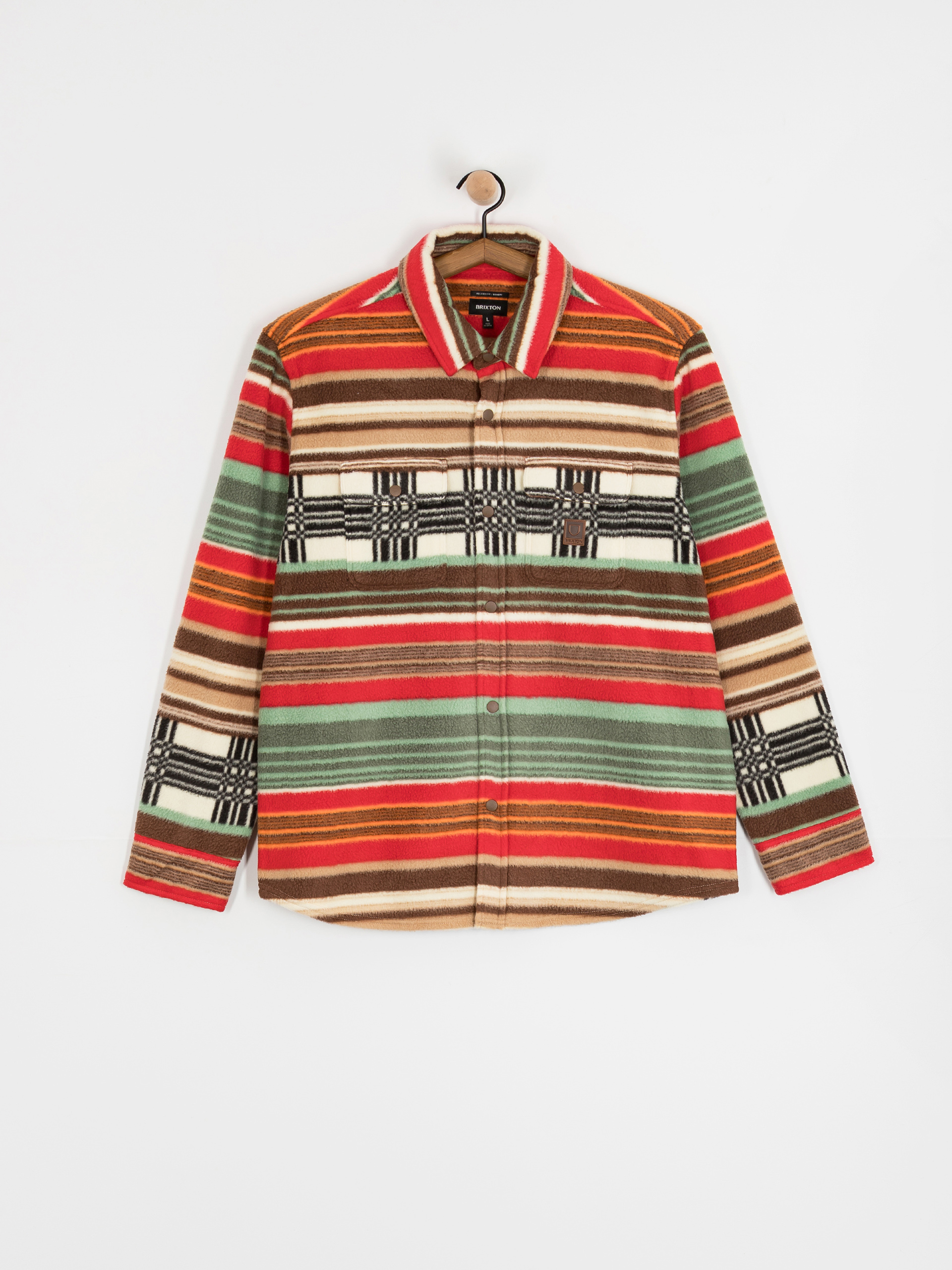 Сорочка Brixton Bowery Arctic Stretch Flee (multi blanket stripe)