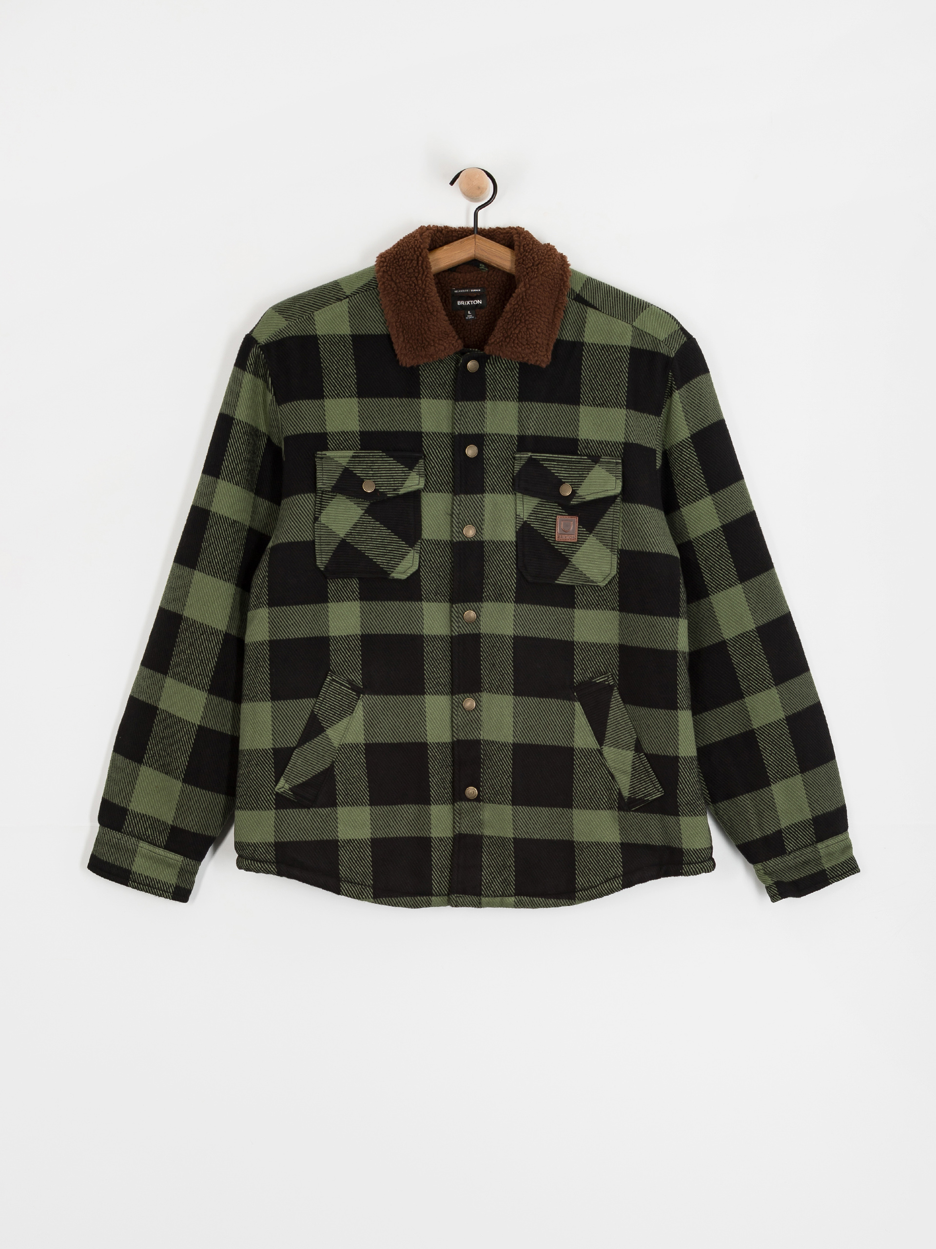 Куртка Brixton Durham Lined (black/wild green flannel)